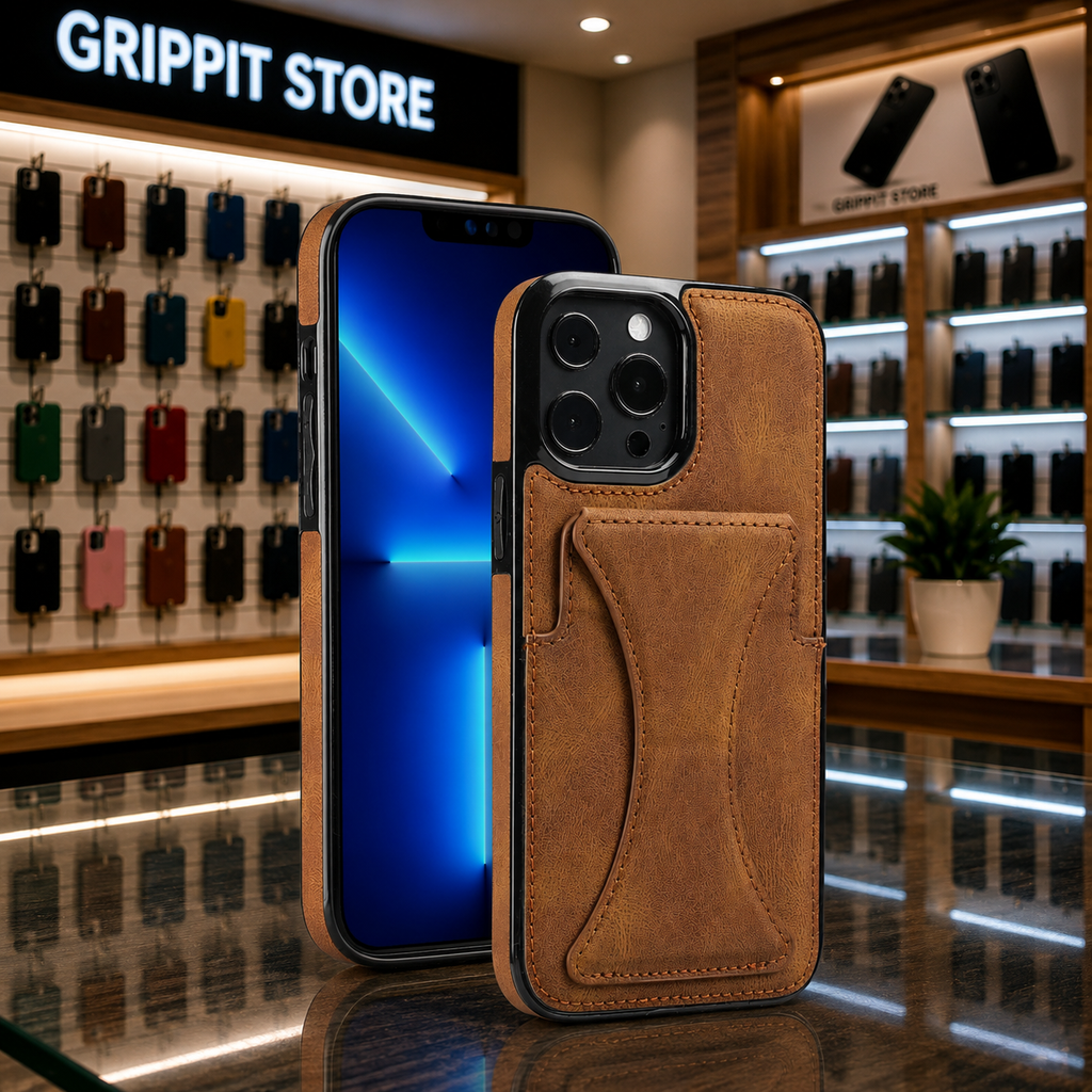 Premium Leather Card Holder Case for iPhone 13 / 12 / 11 Series