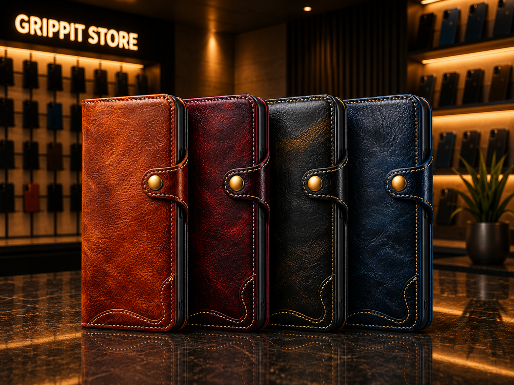 Genuine Leather Wallet Case for Samsung Galaxy S & Note Series