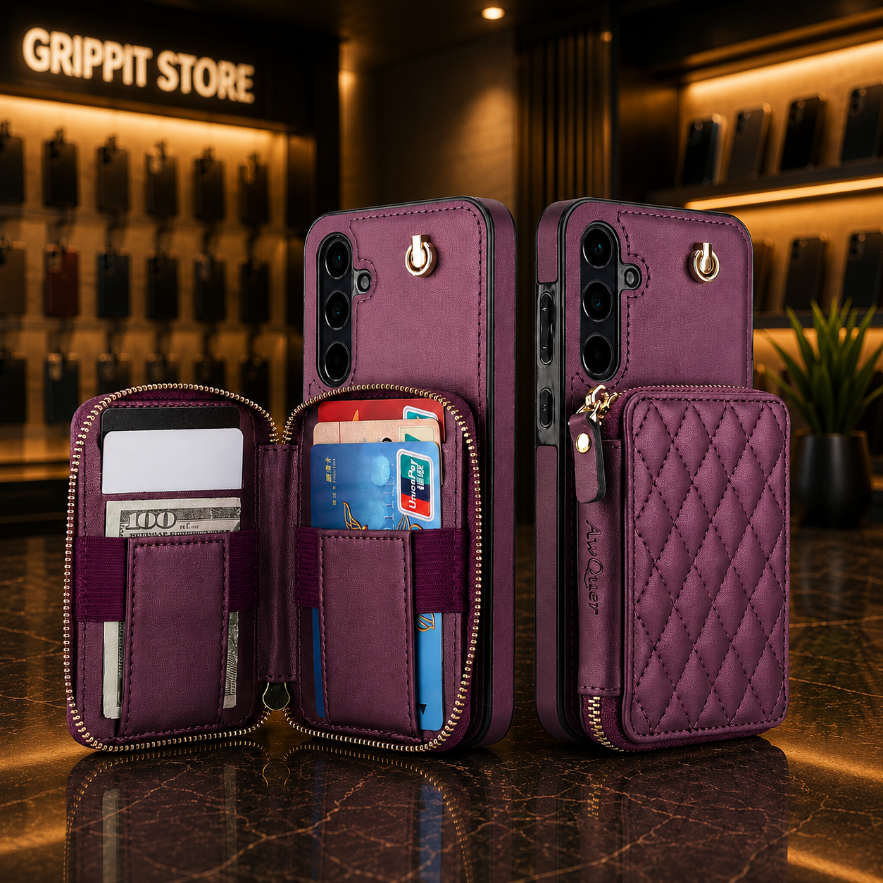 RFID Blocking Crossbody Wallet Case for Samsung Galaxy A Series