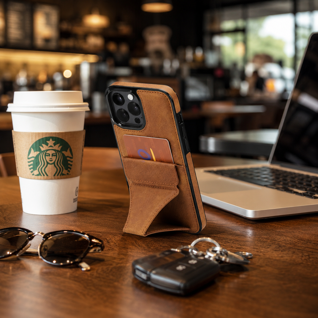 Premium Leather Card Holder Case for iPhone 13 / 12 / 11 Series