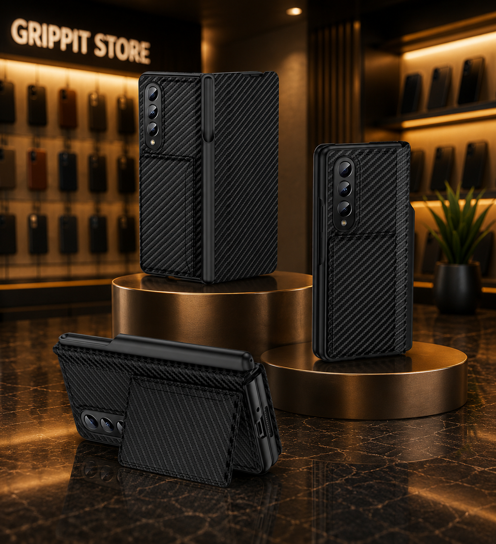 Leather Wallet Case with S Pen Holder for Samsung Galaxy Z Fold 4 / 3