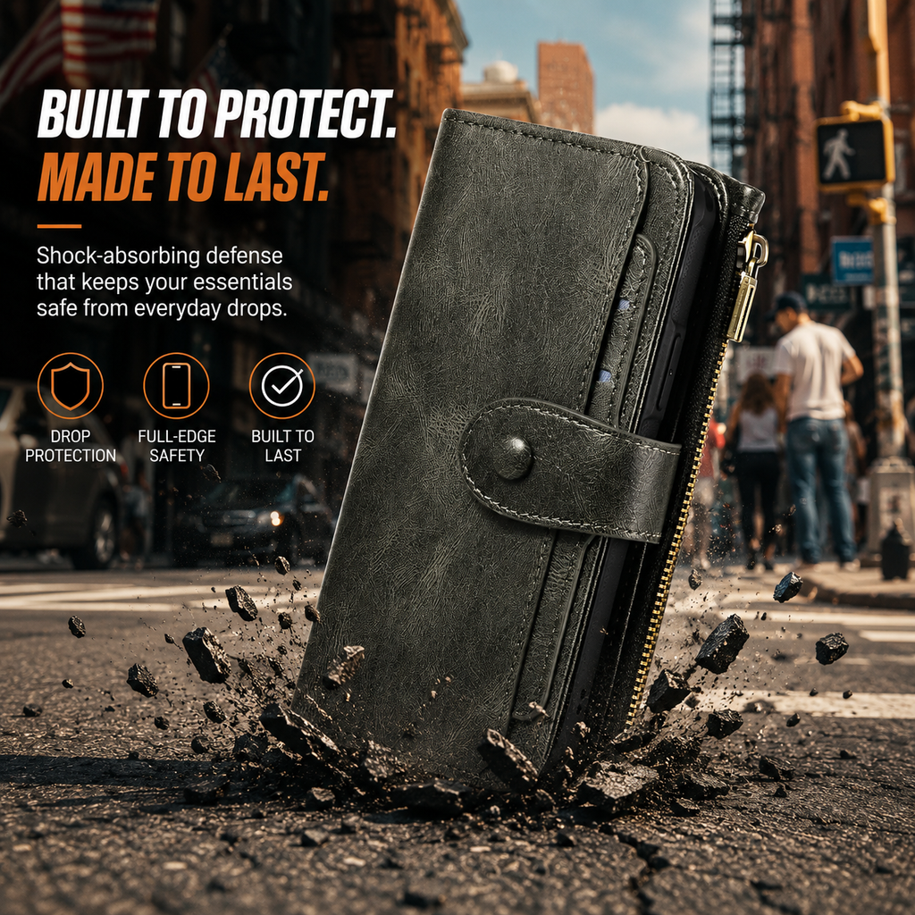 2-in-1 Magnetic Wallet Case for iPhone 15–11 Series