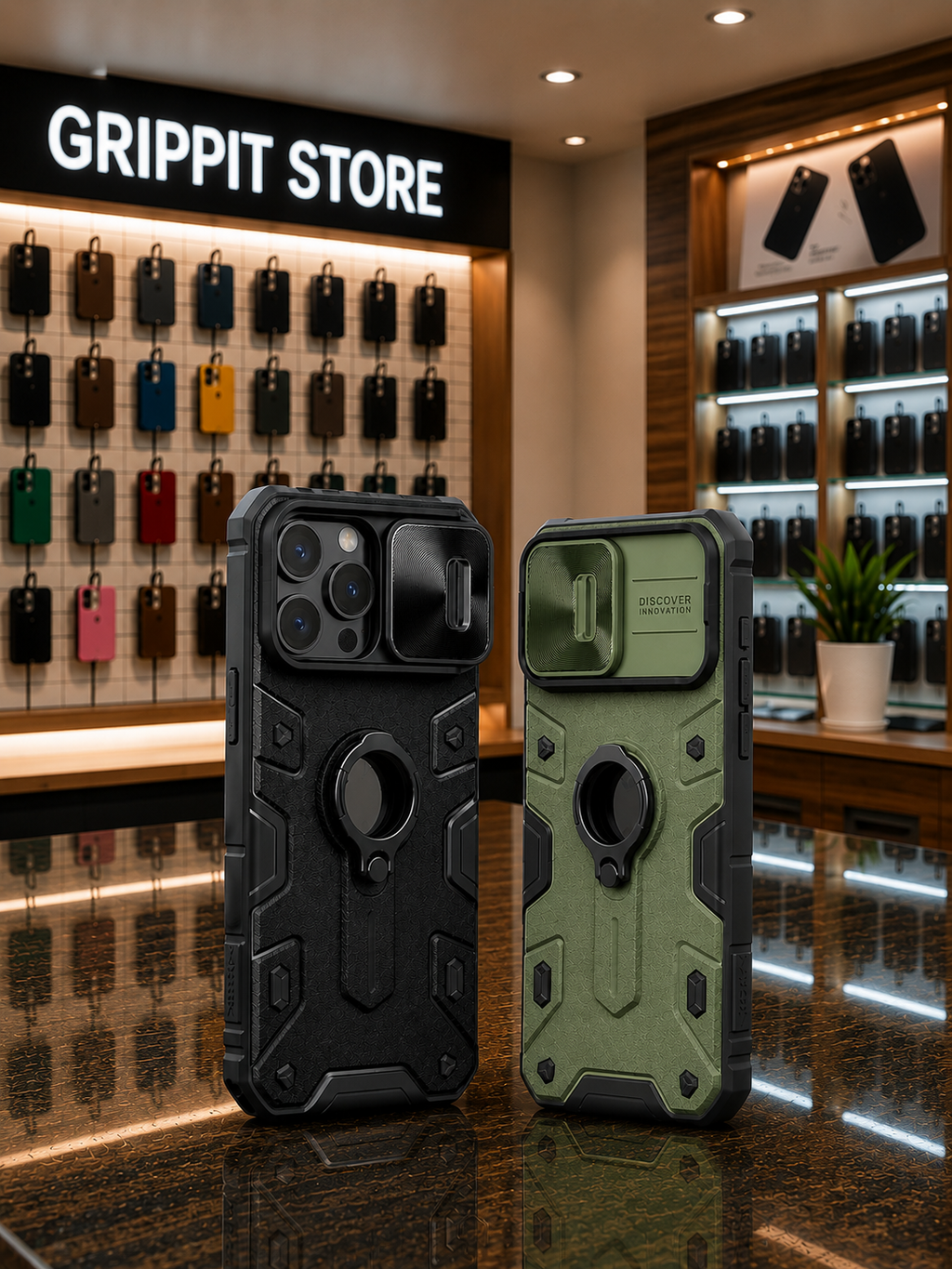 Nillkin Ring Stand Camera Protection Case for iPhone 15 Pro Max / Pro