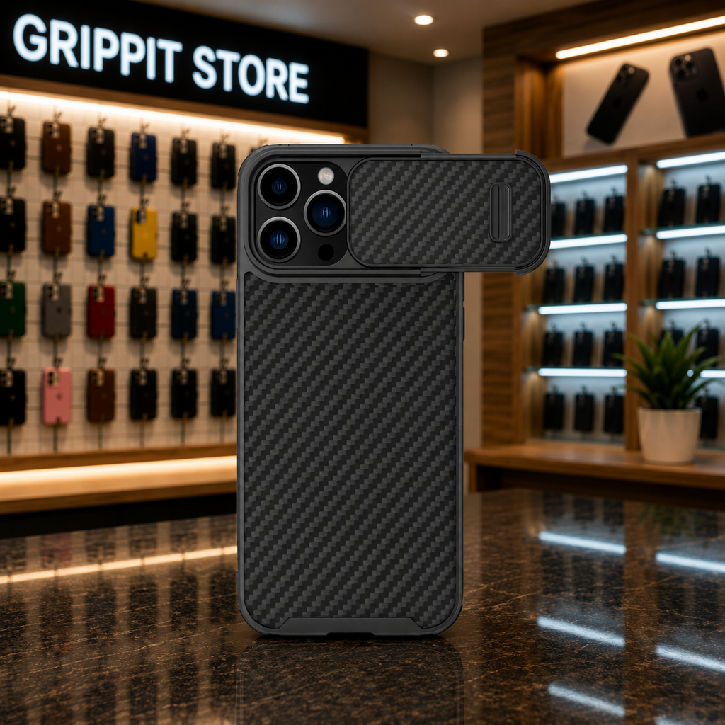 Nillkin Carbon Fiber Slide Camera Case for iPhone 14 Pro Max / Pro