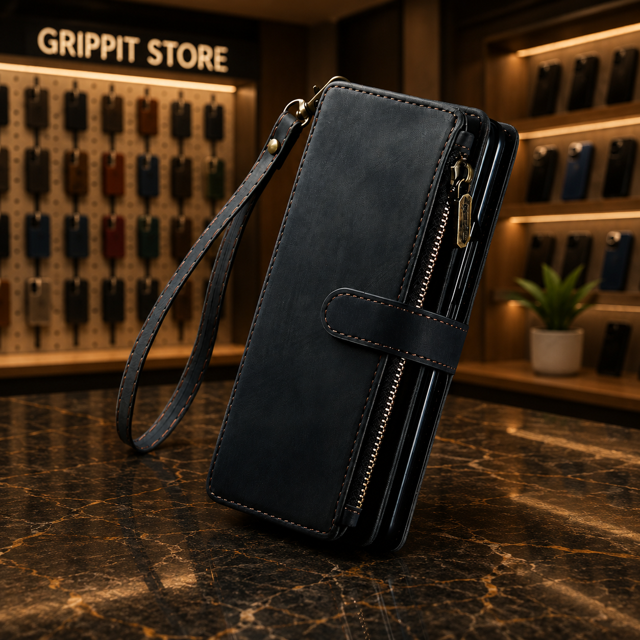 Magnetic Wallet Flip Case for Samsung Galaxy Z Fold 3 / Z Fold 4