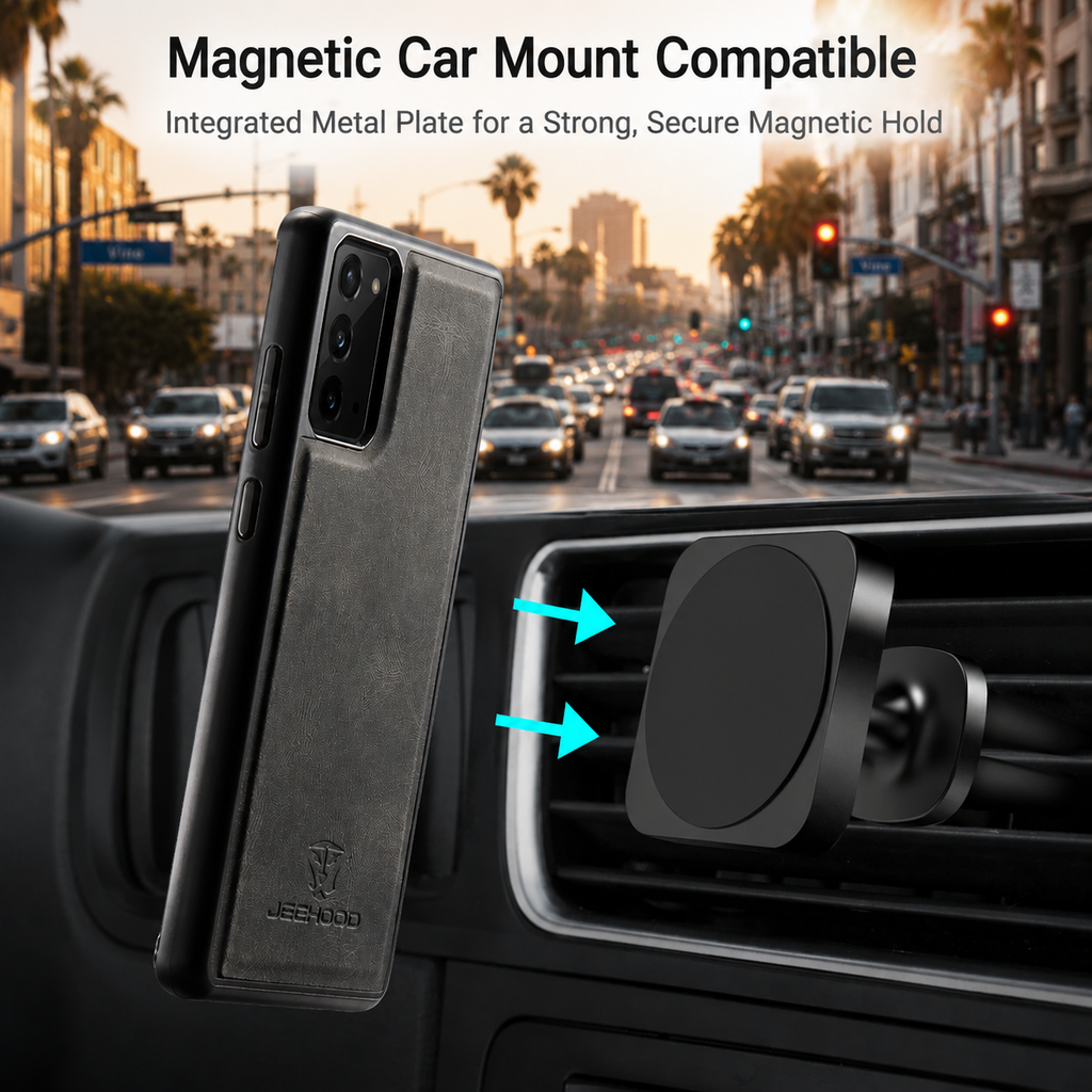Magnetic Leather Wallet Case for Samsung Galaxy Note & S Series