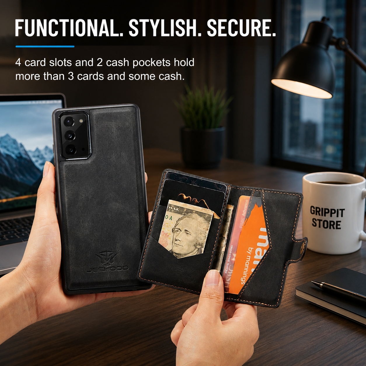 Magnetic Leather Wallet Case for Samsung Galaxy Note & S Series