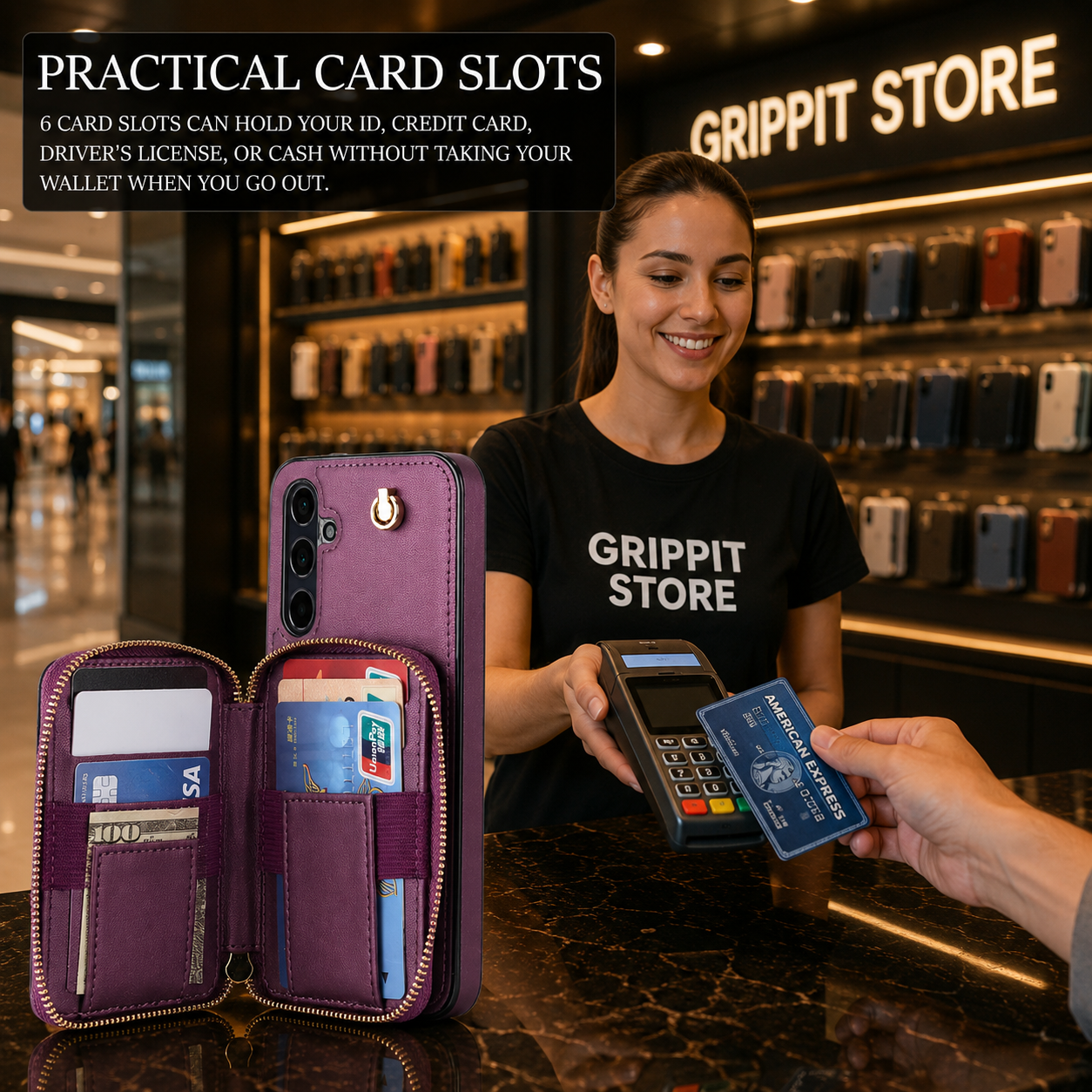 RFID Blocking Crossbody Wallet Case for Samsung Galaxy A Series