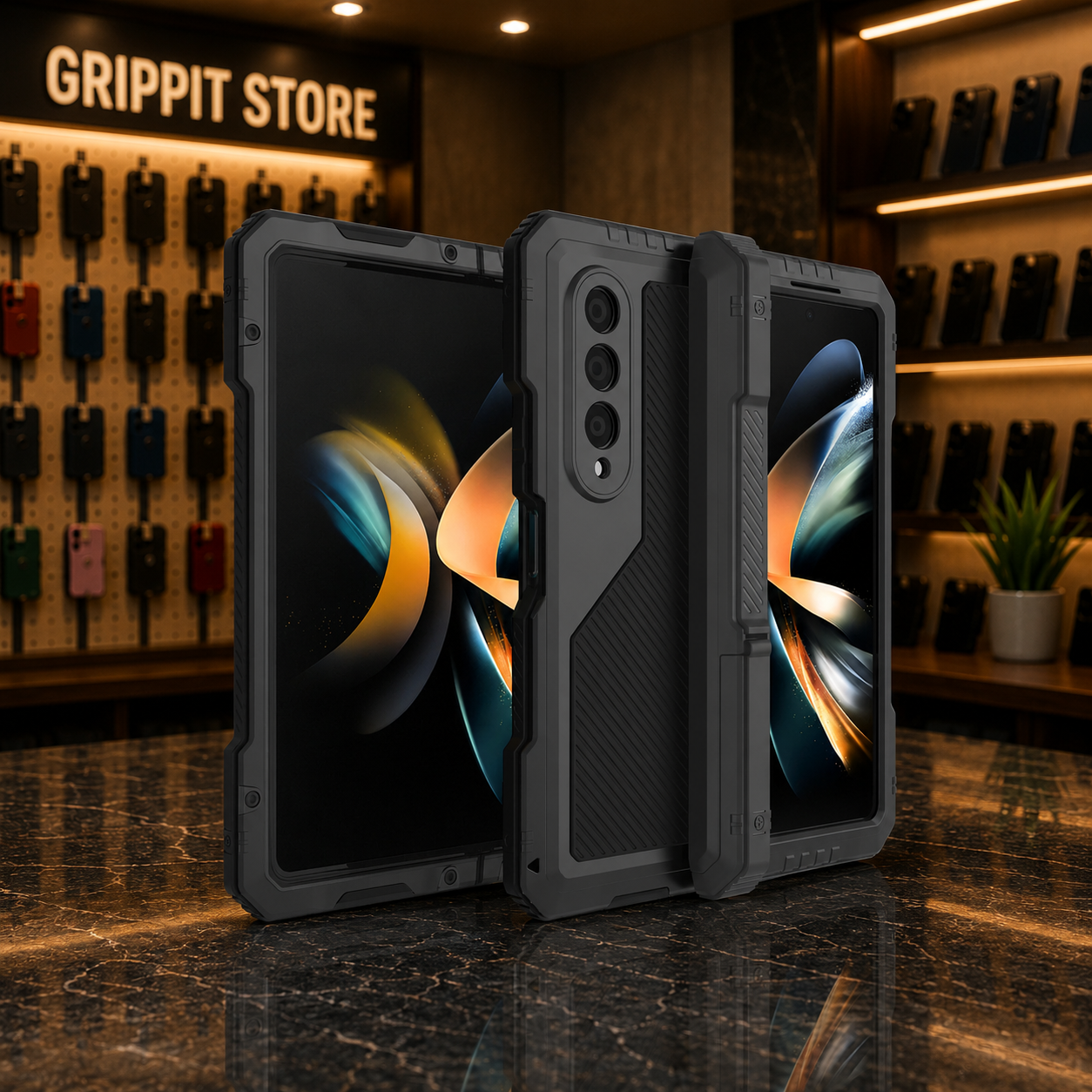 Metal Kickstand Armor Case for Samsung Galaxy Z Fold 4