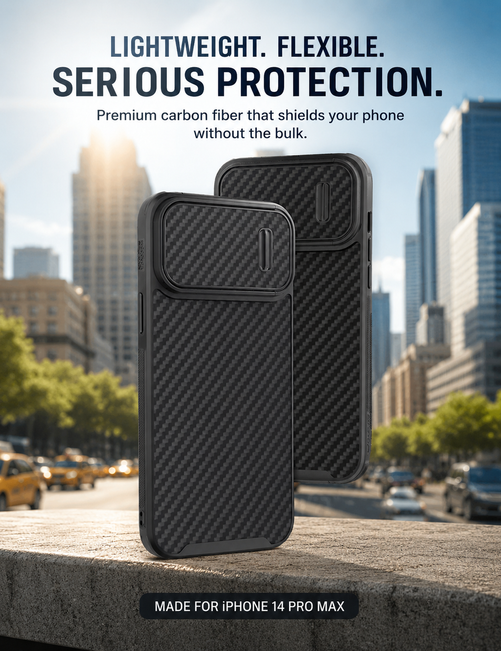 Nillkin Carbon Fiber Slide Camera Case for iPhone 14 Pro Max / Pro