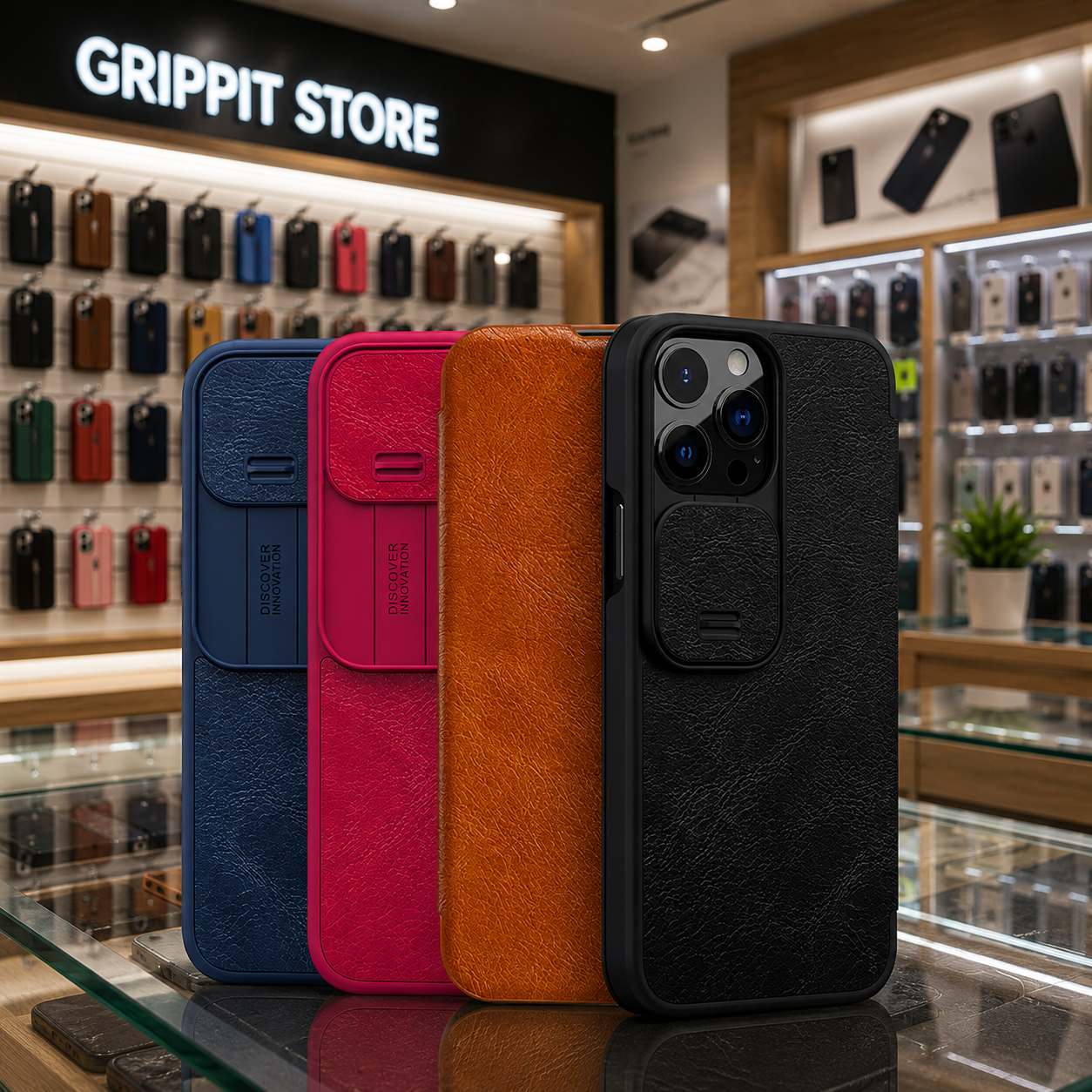 Nillkin Slide Camera Leather Case for iPhone 13 Series