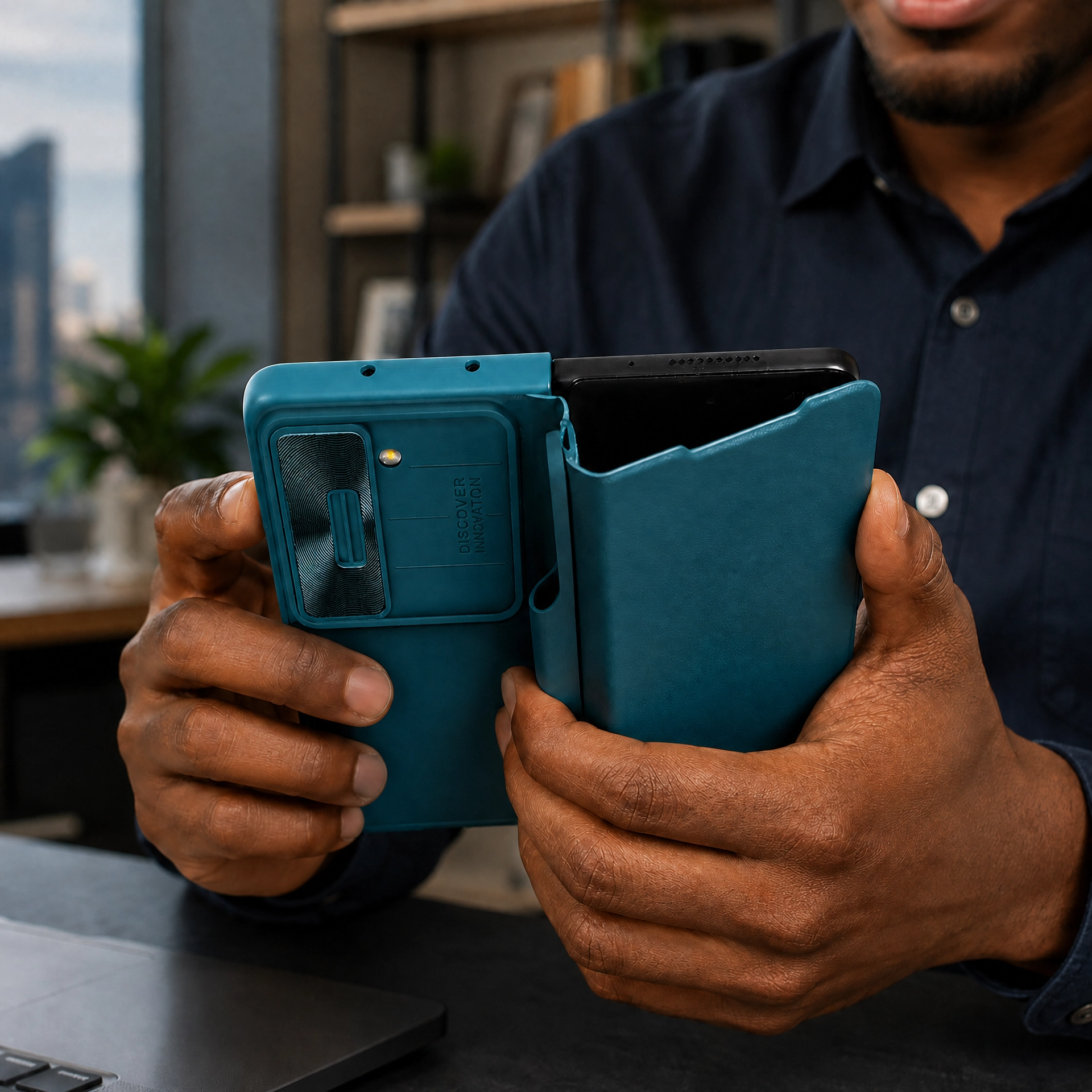 NILLKIN Qin Leather Case for Samsung Galaxy Z Fold 5 with S-Pen Holder
