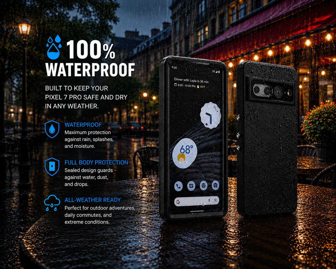 Waterproof Shockproof Case for Google Pixel 7 Pro