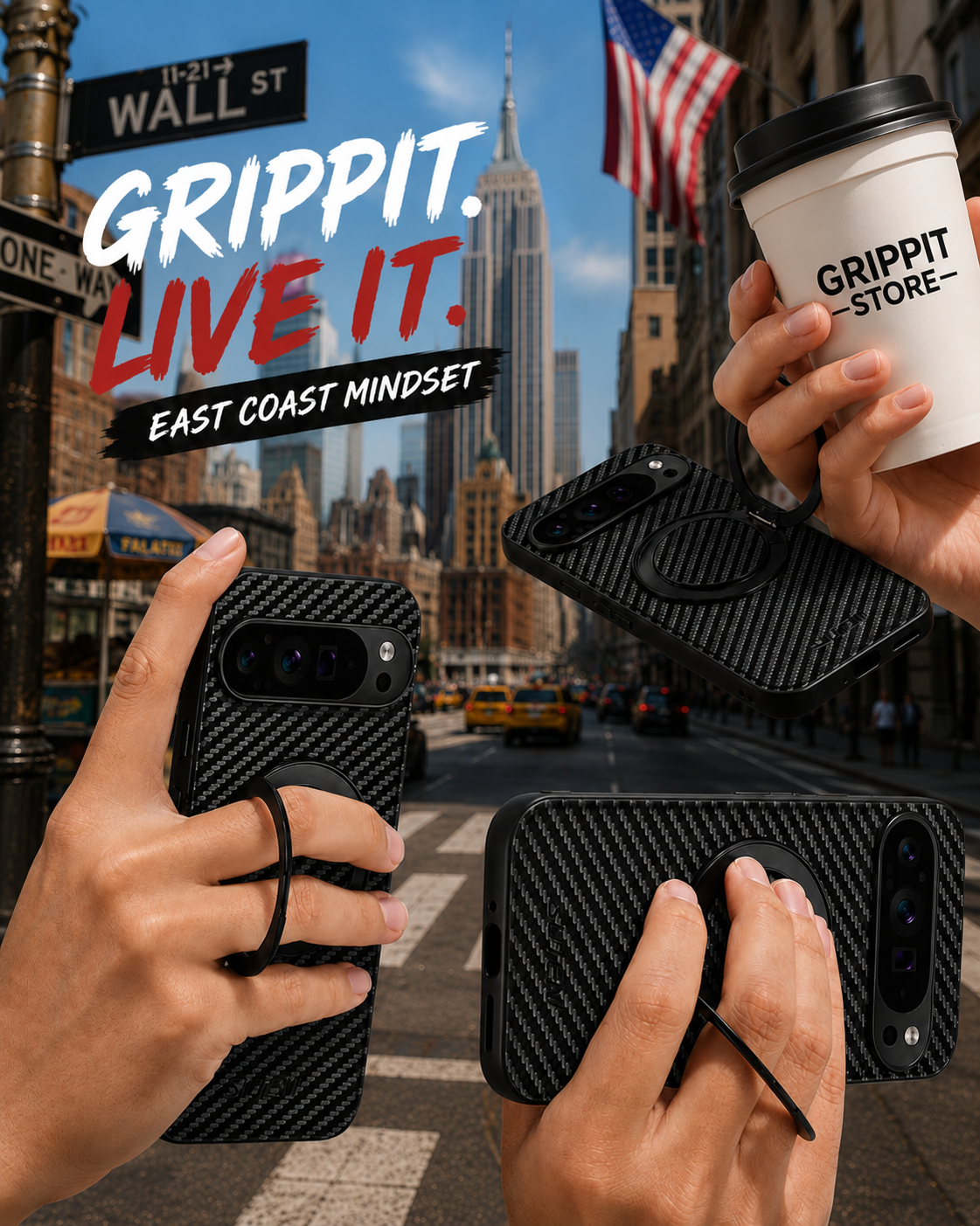 Magnetic Carbon Fiber Kickstand Case for Google Pixel 9/8/7/6 Series