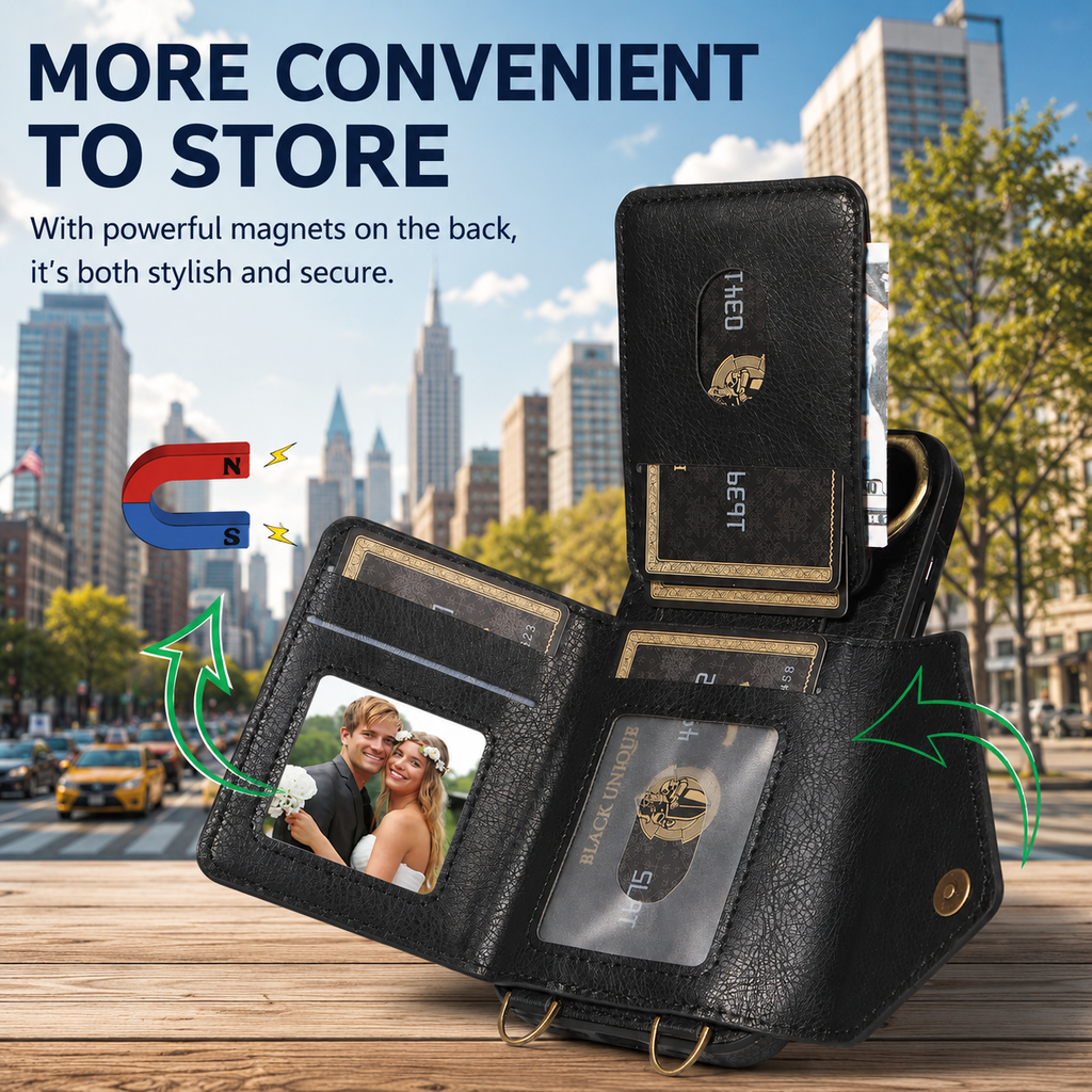 Leather Wallet Case for iPhone 15 / 14 / 13 / 12 / 11 Series