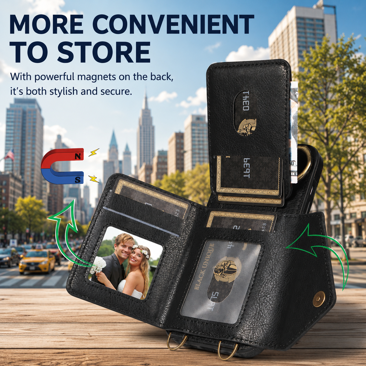 Leather Wallet Case for iPhone 15 / 14 / 13 / 12 / 11 Series