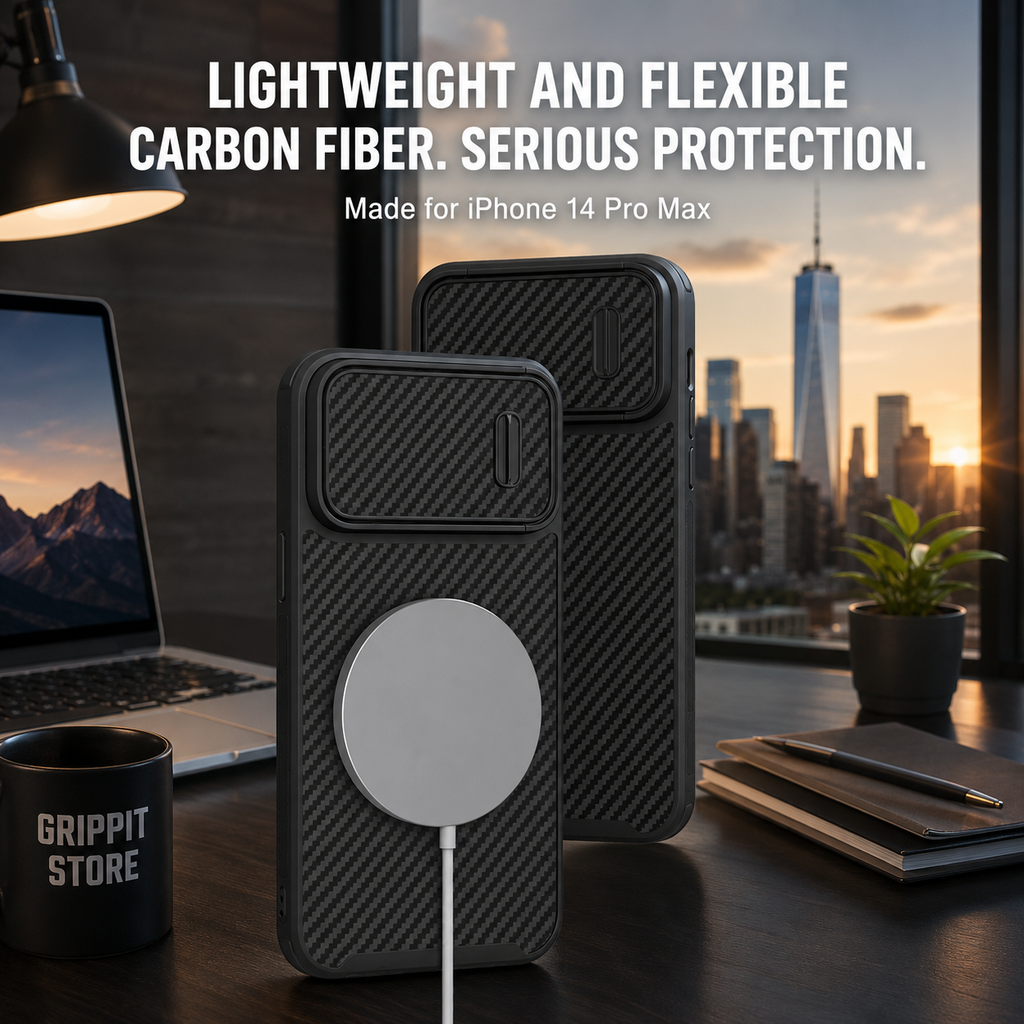 Nillkin Carbon Fiber Slide Camera Case for iPhone 14 Pro Max / Pro