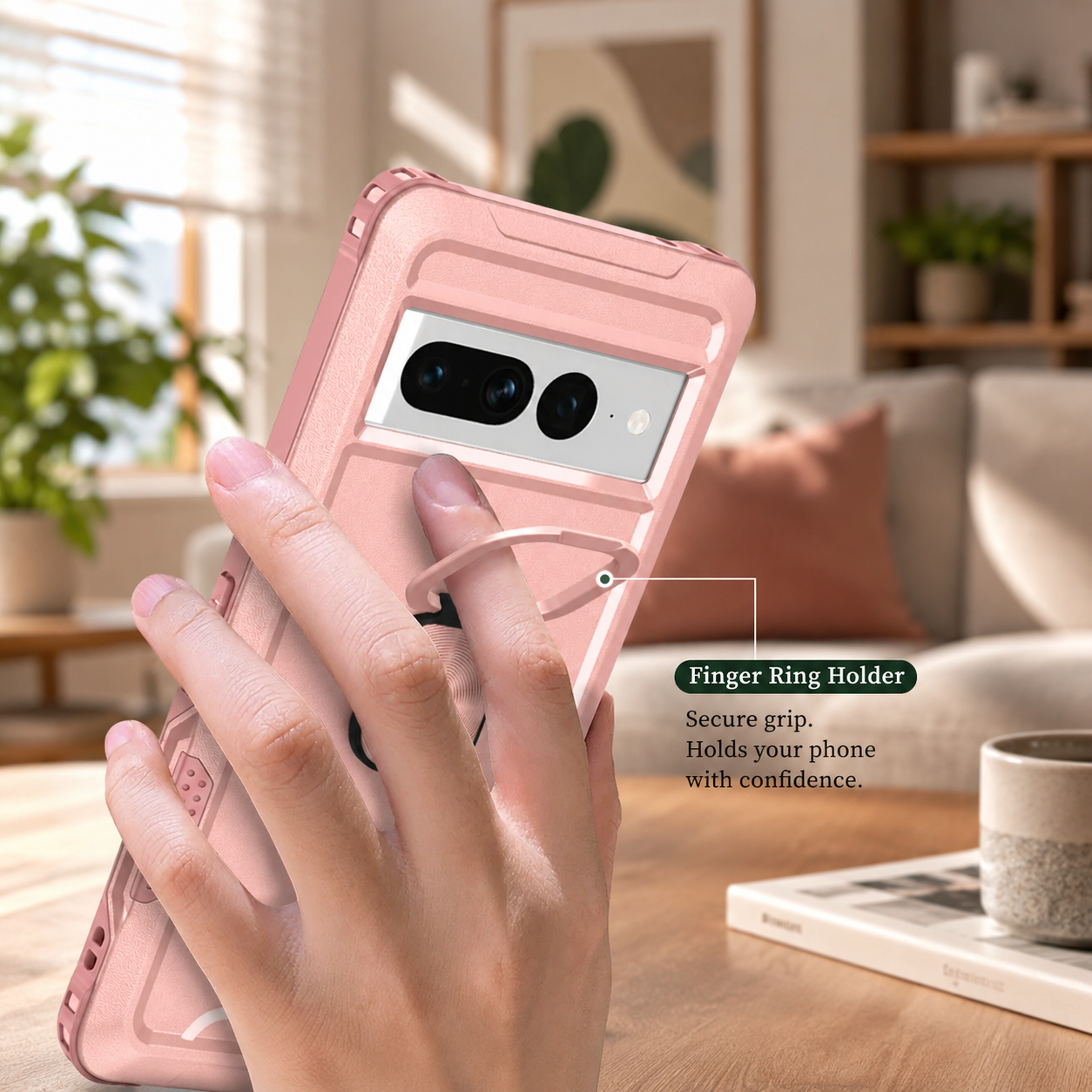Heavy Duty Ring Kickstand Case for Google Pixel 7/6 Series