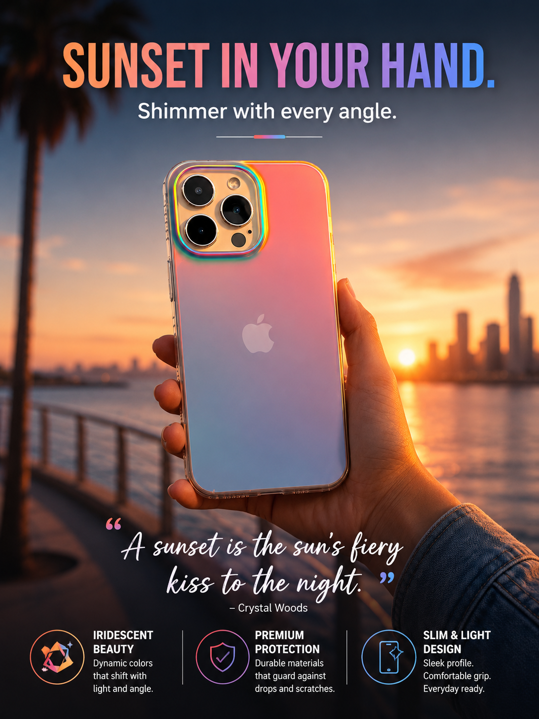 Iridescent Matte Case for iPhone 16 / 15 / 14 / 13 / 12 / 11 Series