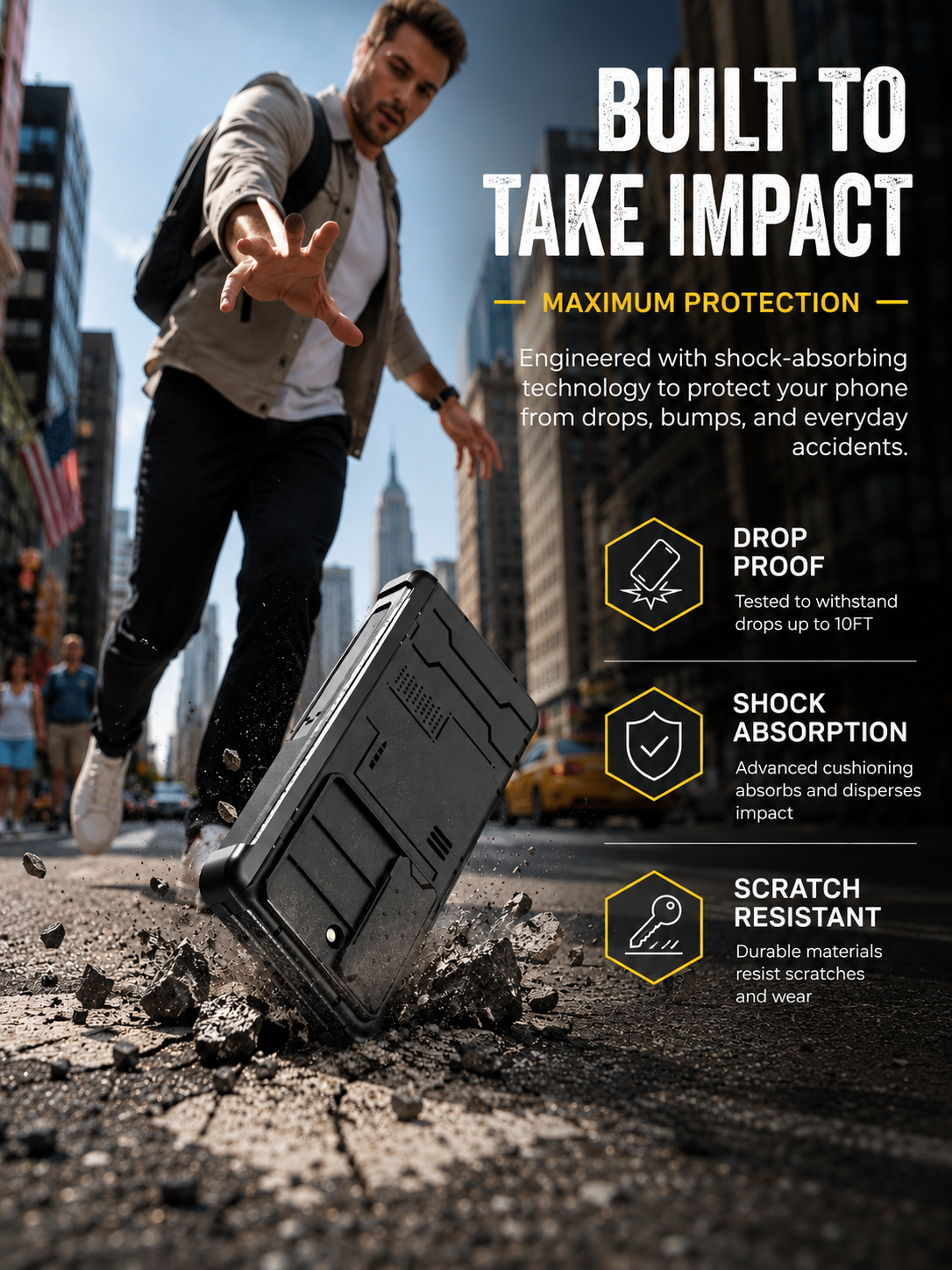 Heavy Duty Rugged Case for Samsung Galaxy Z Fold 5 with S-Pen Holder