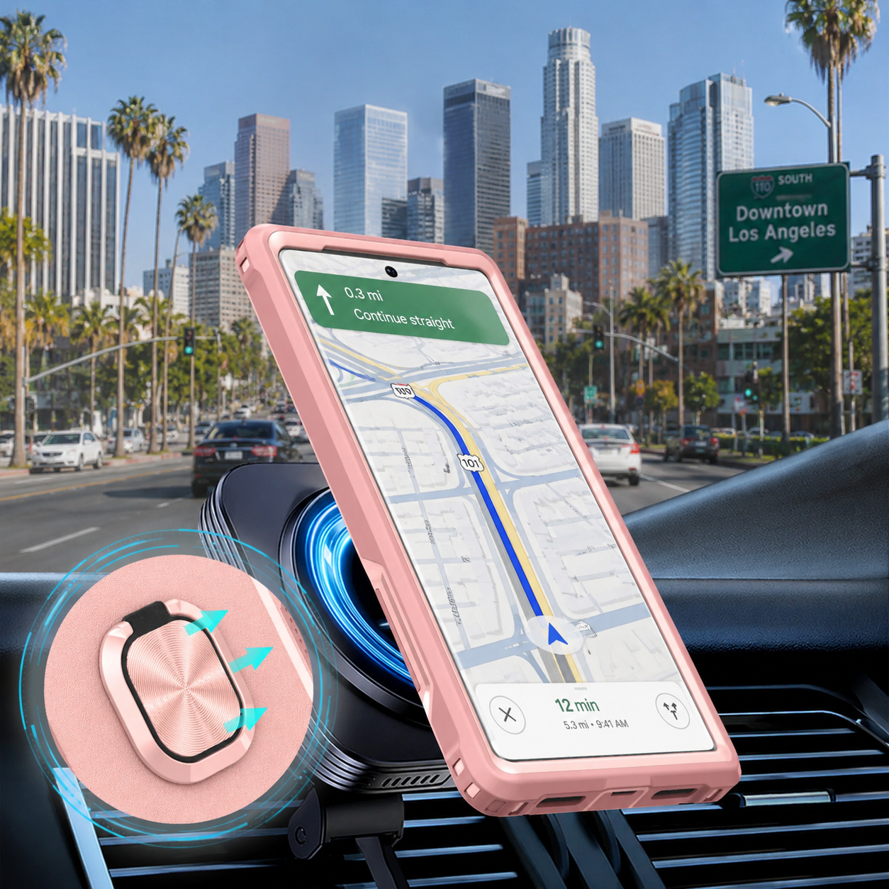 Heavy Duty Ring Kickstand Case for Google Pixel 7/6 Series
