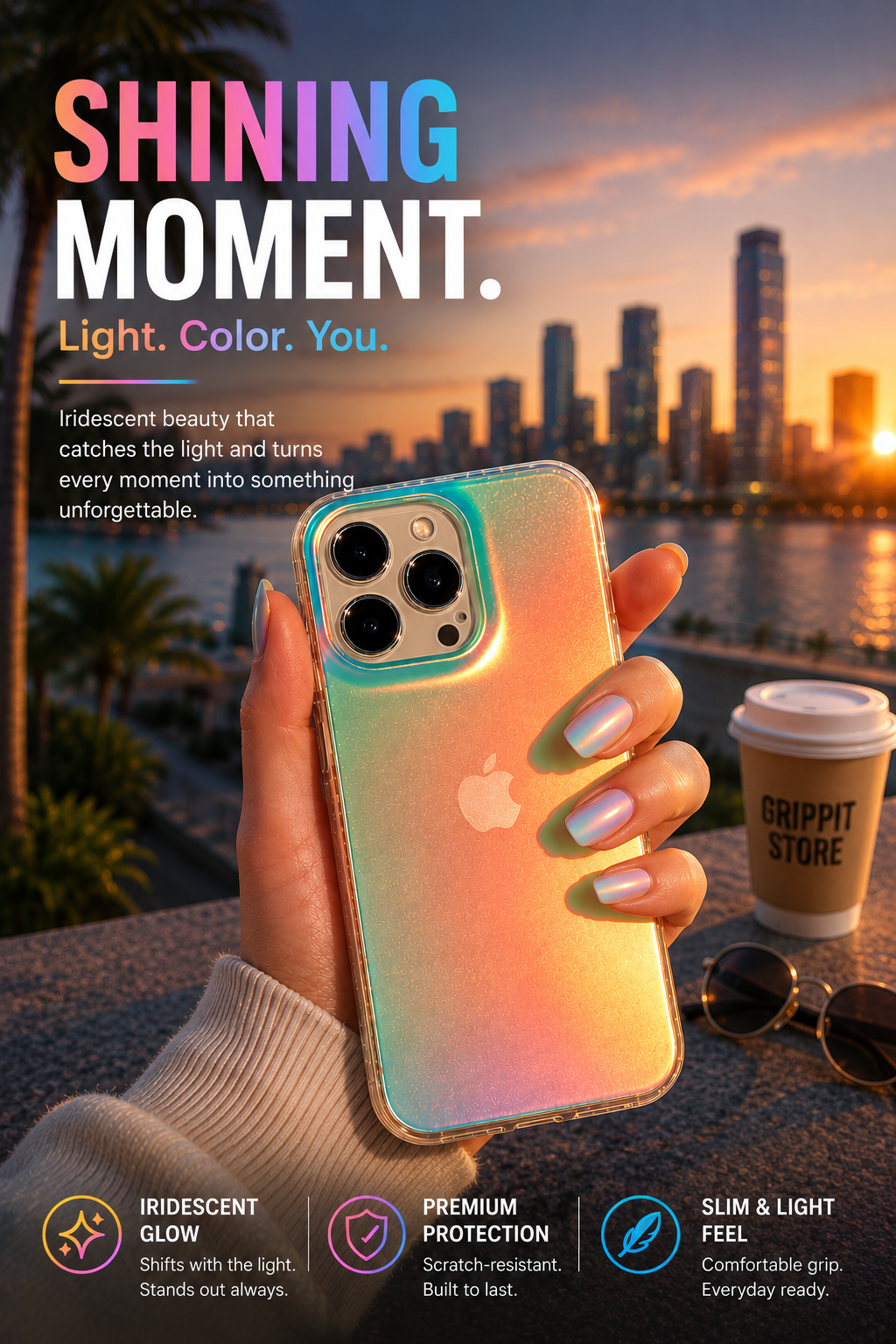 Iridescent Matte Case for iPhone 16 / 15 / 14 / 13 / 12 / 11 Series
