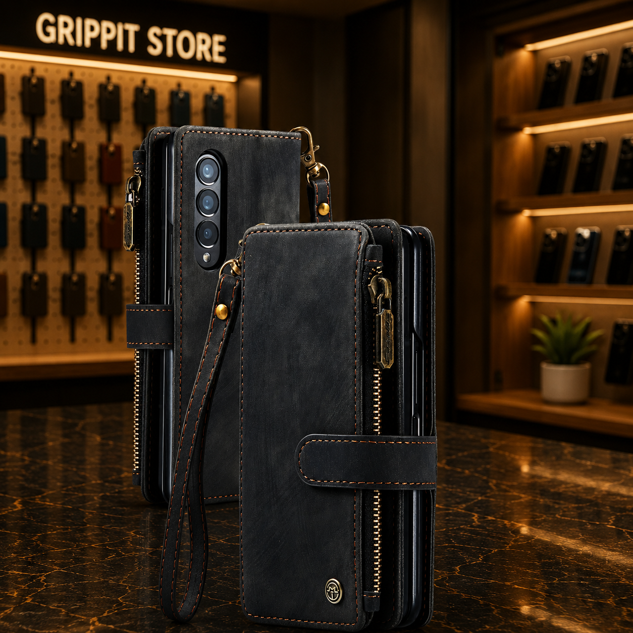 Magnetic Wallet Flip Case for Samsung Galaxy Z Fold 3 / Z Fold 4