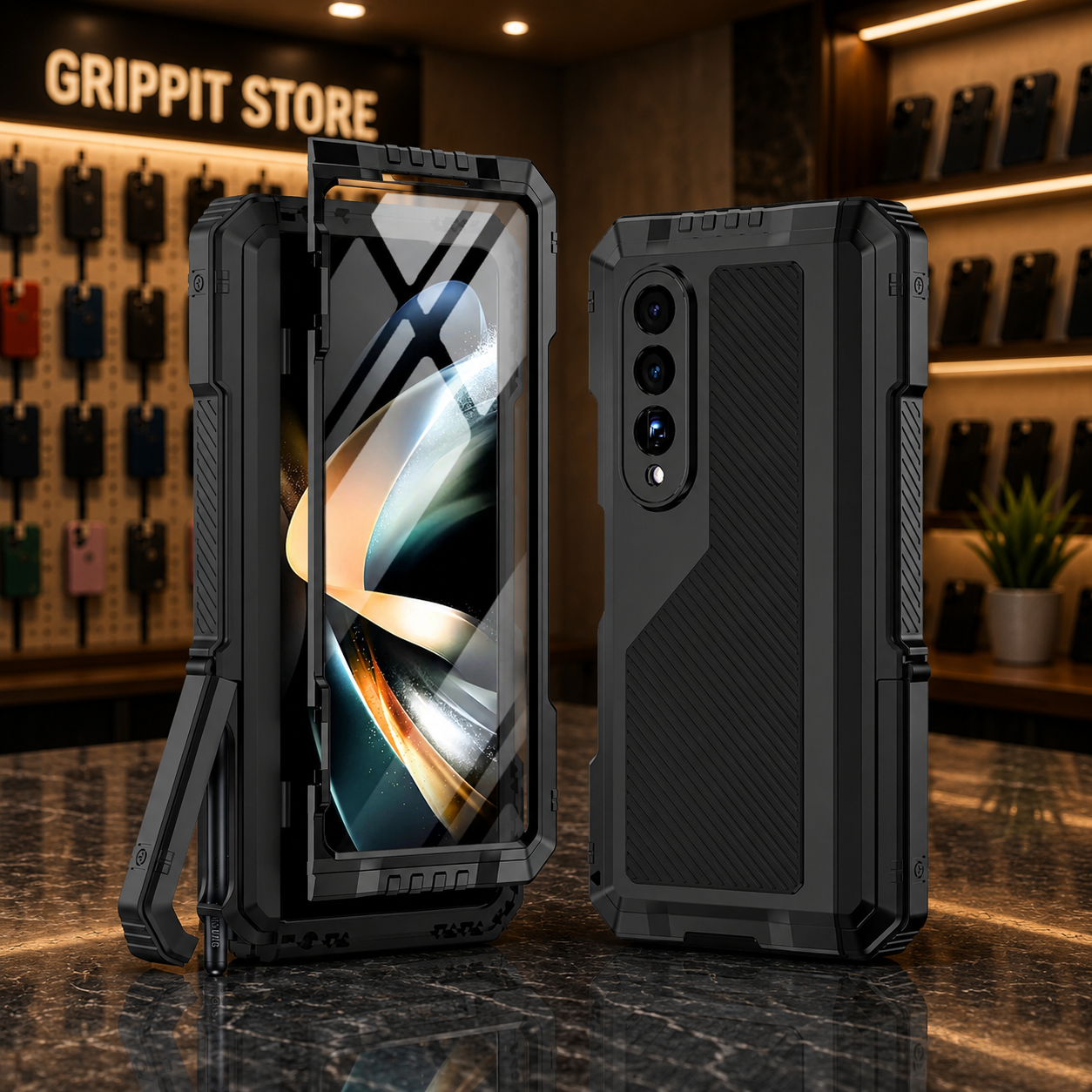 Metal Kickstand Armor Case for Samsung Galaxy Z Fold 4