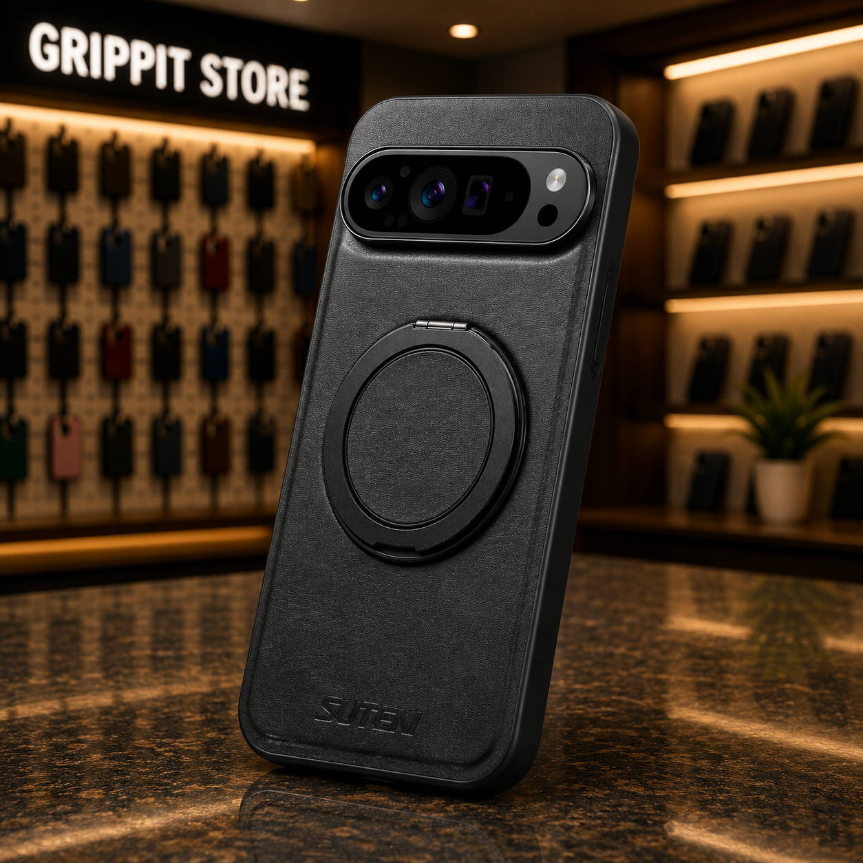 Pixel 6/9 Series Magnetic Leather Kickstand Case