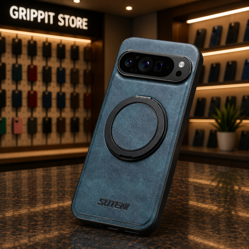 Pixel 6/9 Series Magnetic Leather Kickstand Case