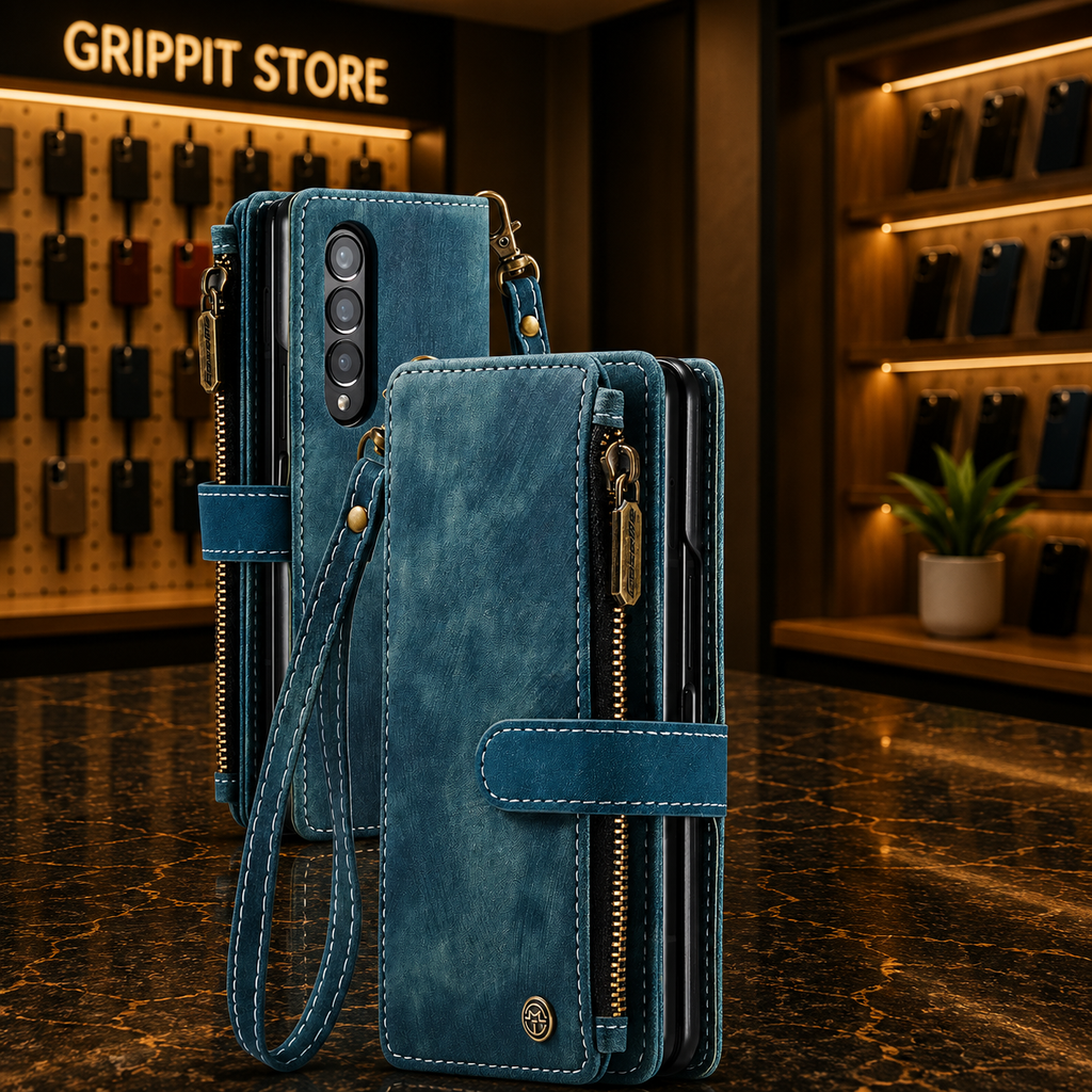 Magnetic Wallet Flip Case for Samsung Galaxy Z Fold 3 / Z Fold 4