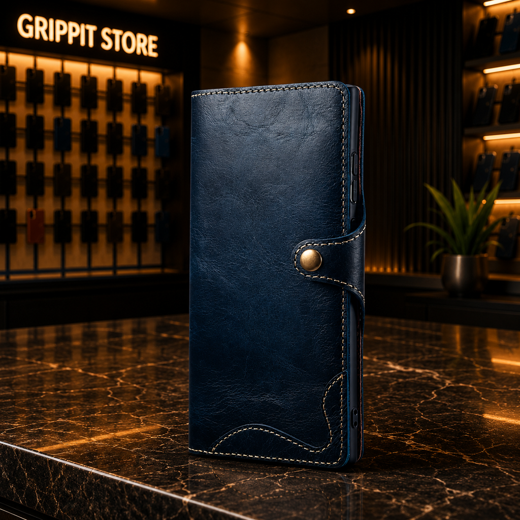 Genuine Leather Wallet Case for Samsung Galaxy S & Note Series