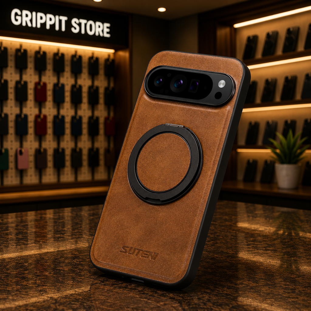 Pixel 6/9 Series Magnetic Leather Kickstand Case