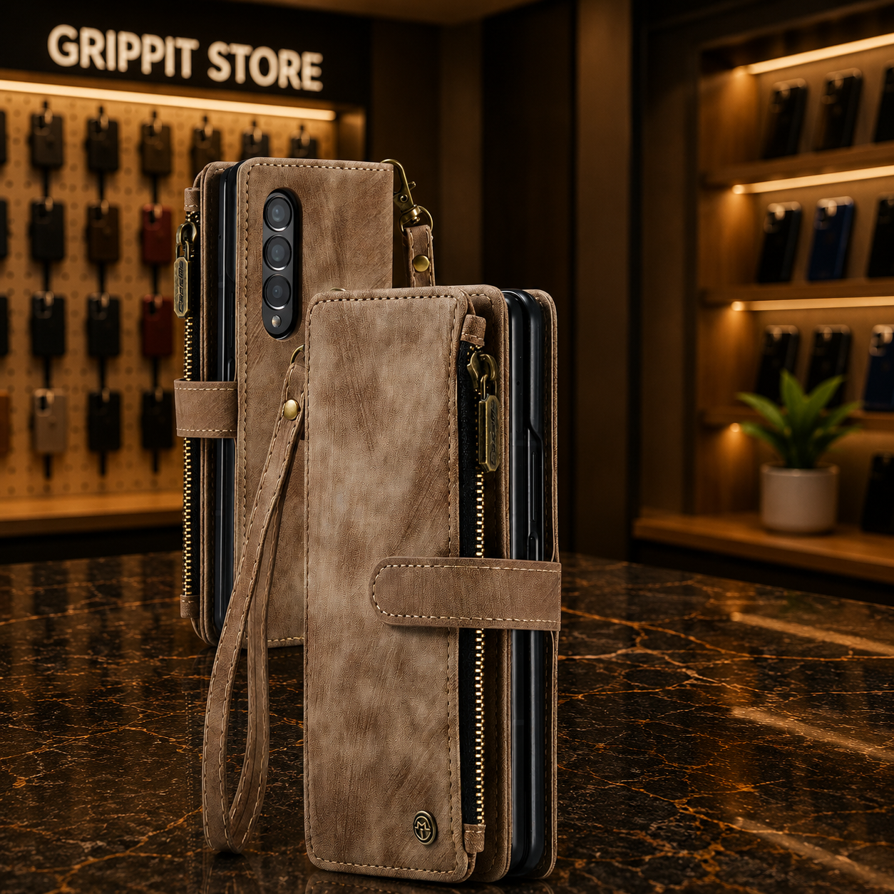 Magnetic Wallet Flip Case for Samsung Galaxy Z Fold 3 / Z Fold 4