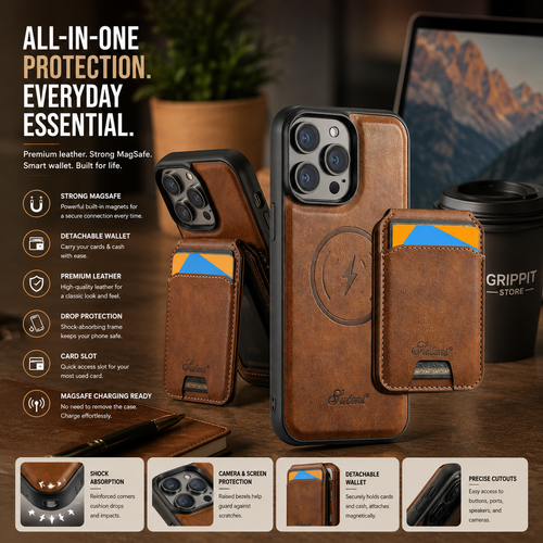 2-in-1 Magnetic Wallet Case for iPhone 16/15 Series