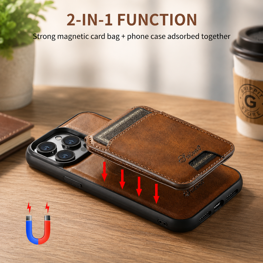 2-in-1 Magnetic Wallet Case for iPhone 16/15 Series