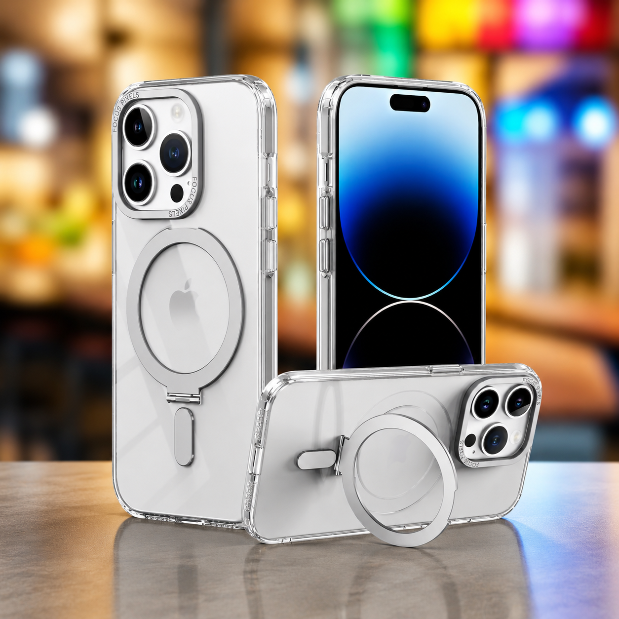 Magnetic Invisible Stand Case for iPhone 14 / 13 / 12 / 11 Series