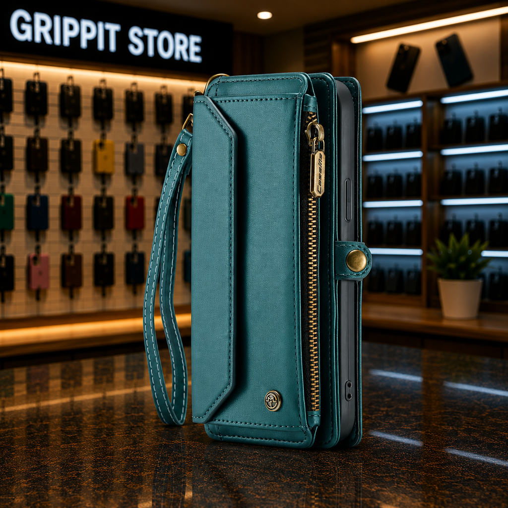 RFID Blocking Crossbody Wallet Case for iPhone 15–11 Series