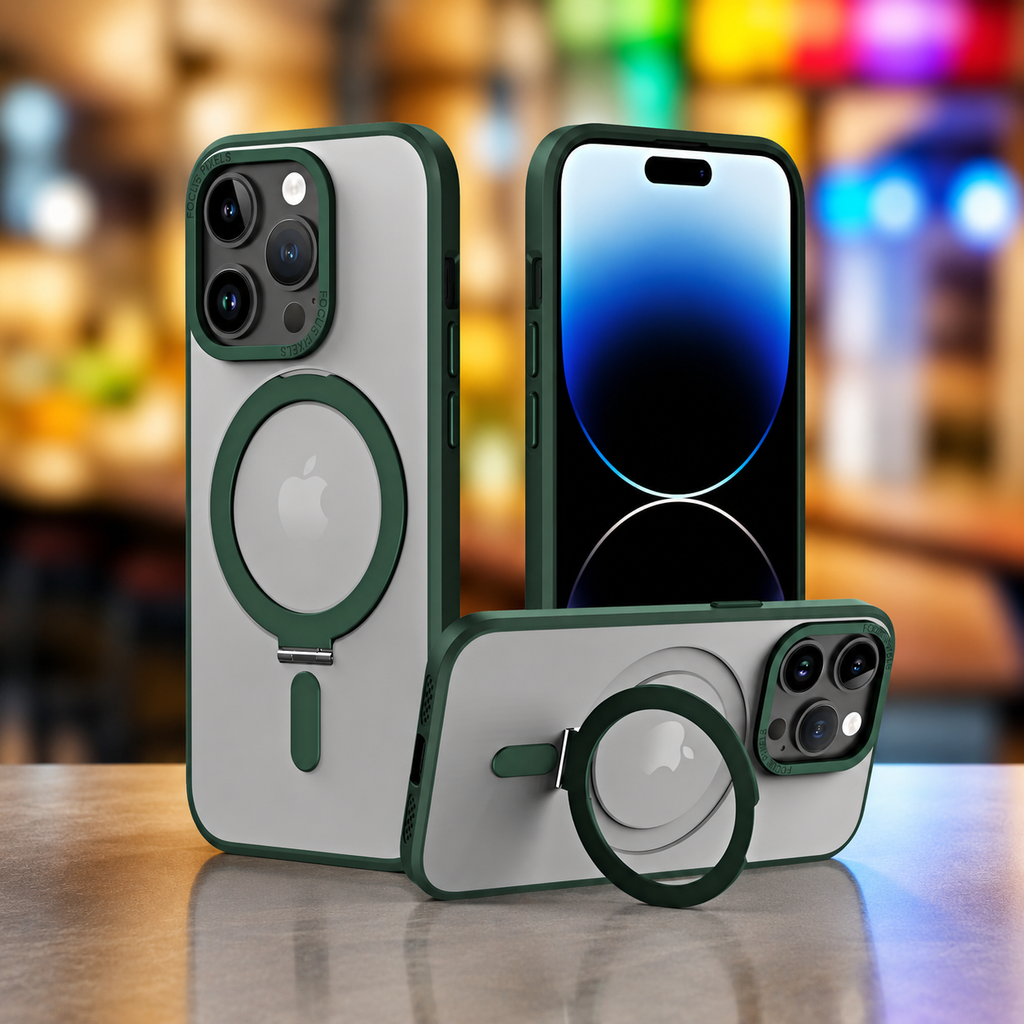 Magnetic Invisible Stand Case for iPhone 14 / 13 / 12 / 11 Series