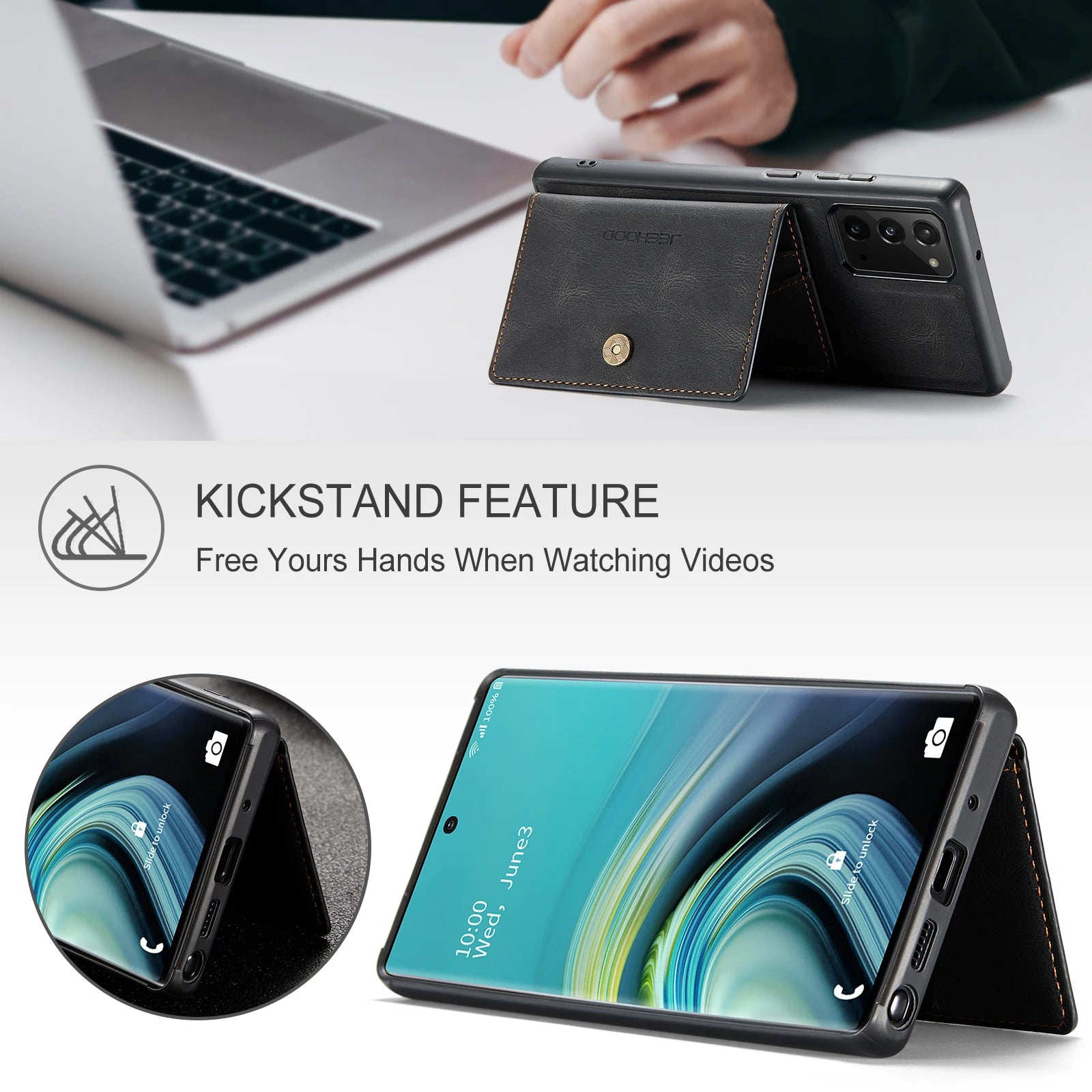 Magnetic Leather Wallet Case for Samsung Galaxy Note & S Series