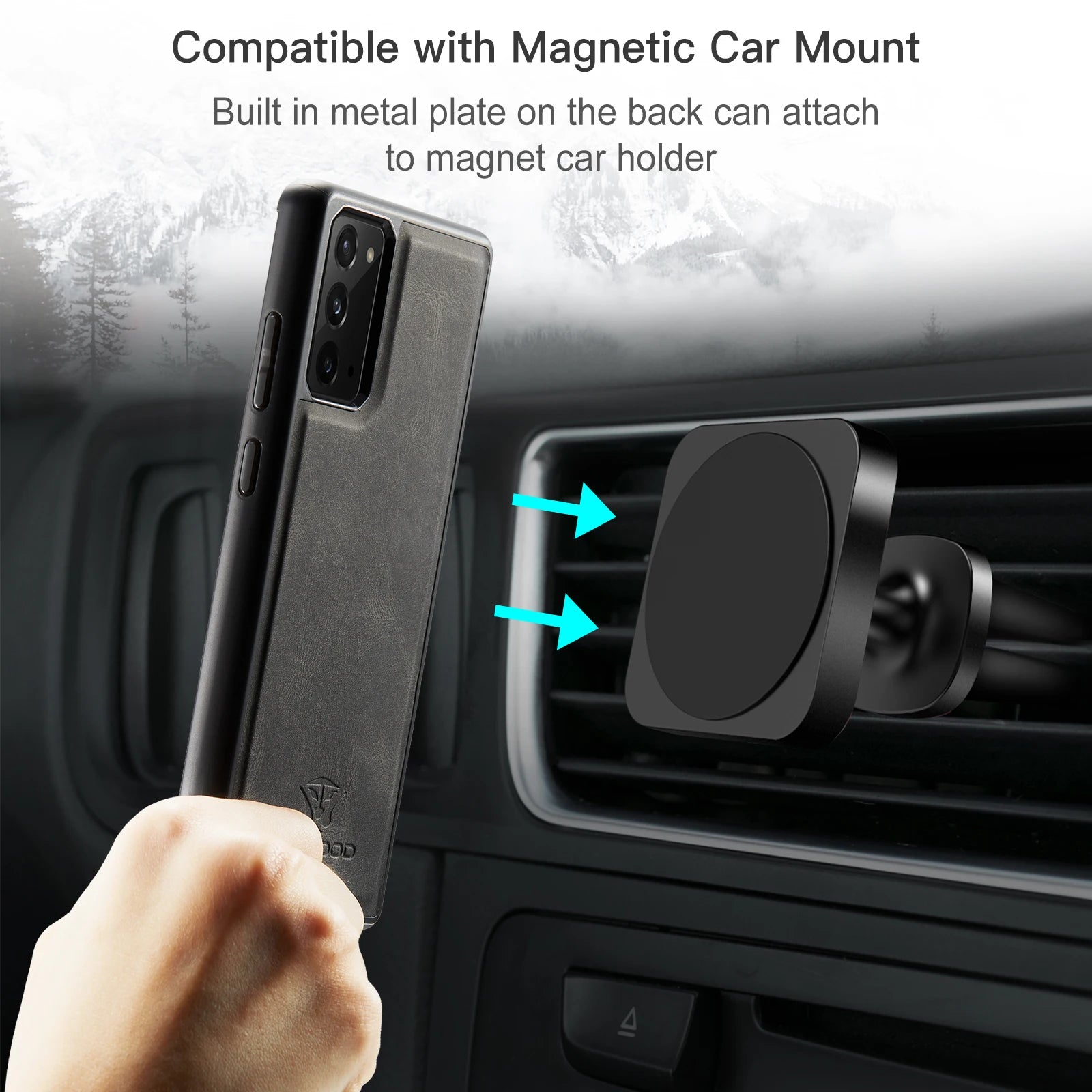 Magnetic Leather Wallet Case for Samsung Galaxy Note & S Series