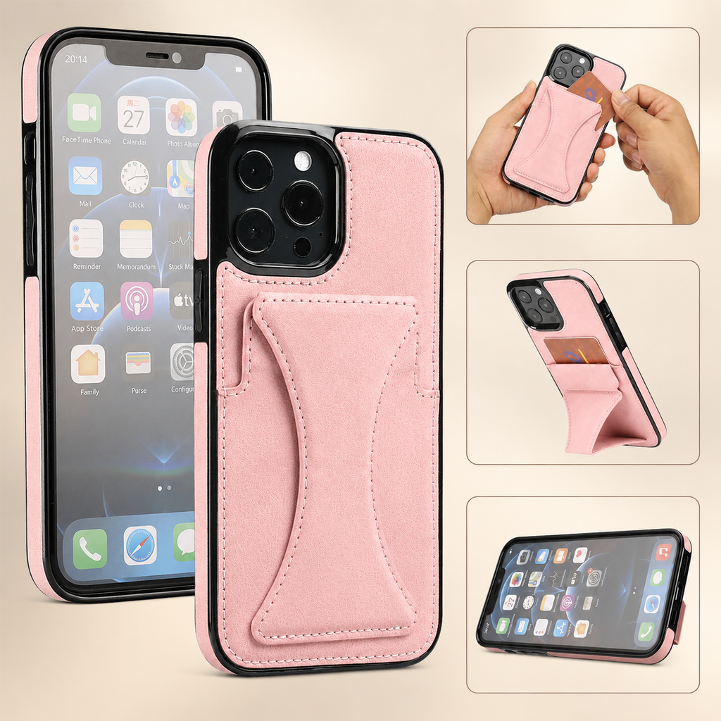Premium Leather Card Holder Case for iPhone 13 / 12 / 11 Series