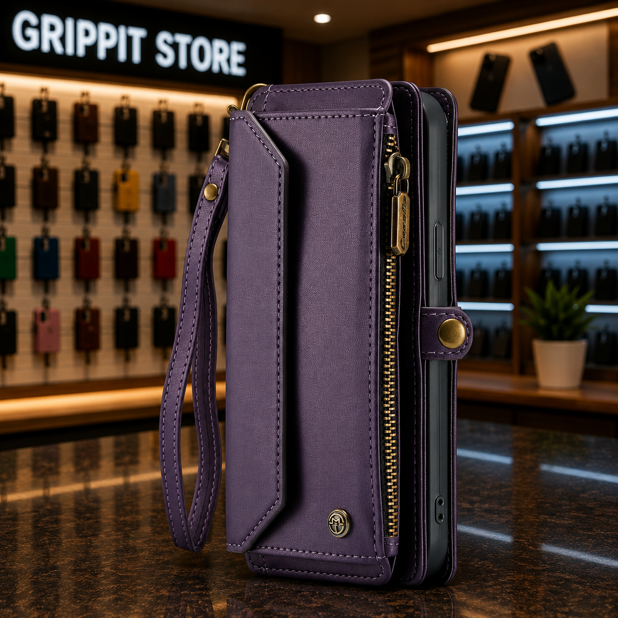 RFID Blocking Crossbody Wallet Case for iPhone 15–11 Series