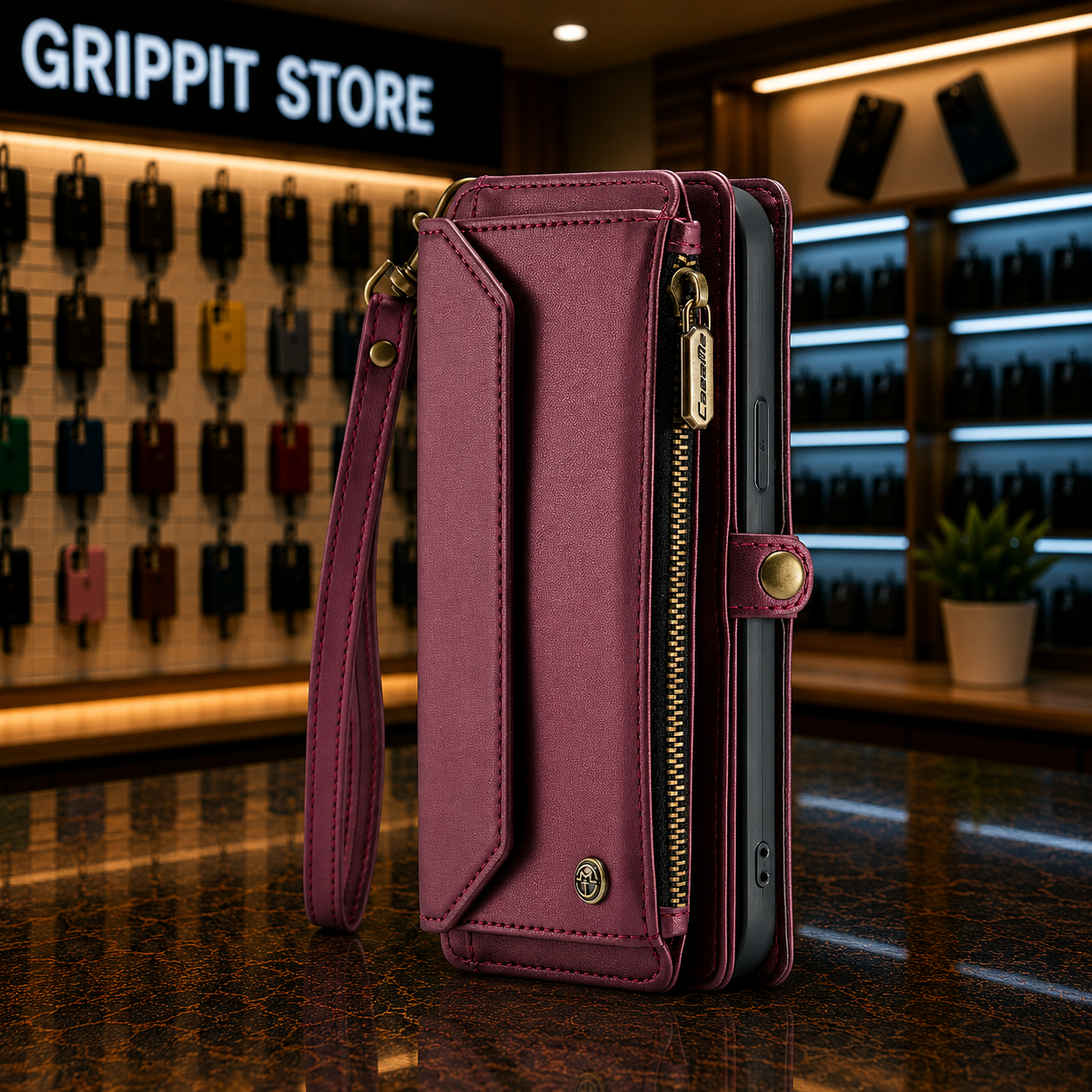 RFID Blocking Crossbody Wallet Case for iPhone 15–11 Series