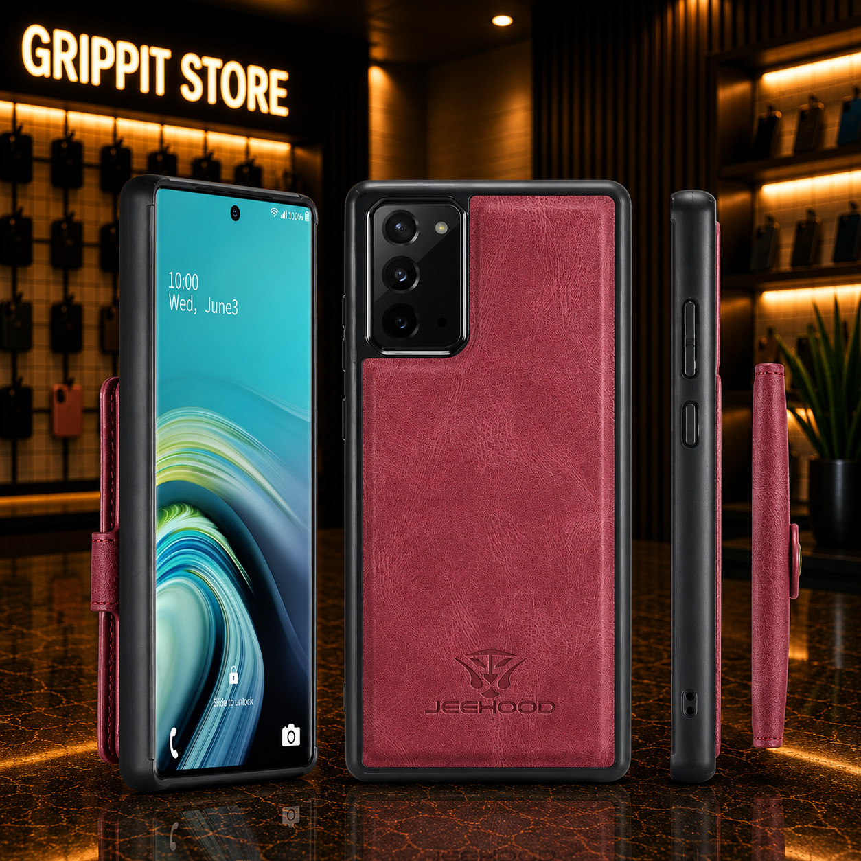 Magnetic Leather Wallet Case for Samsung Galaxy Note & S Series