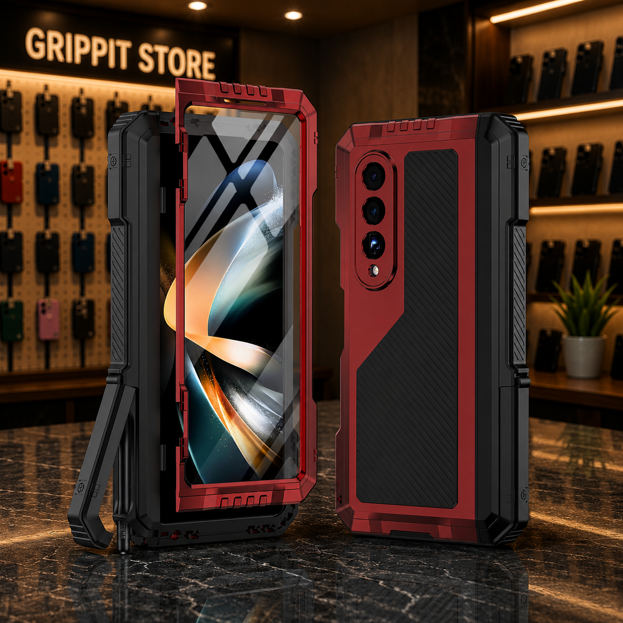 Metal Kickstand Armor Case for Samsung Galaxy Z Fold 4