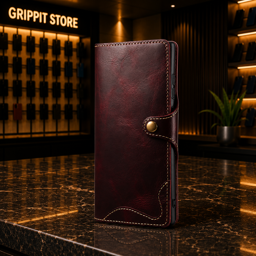 Genuine Leather Wallet Case for Samsung Galaxy S & Note Series