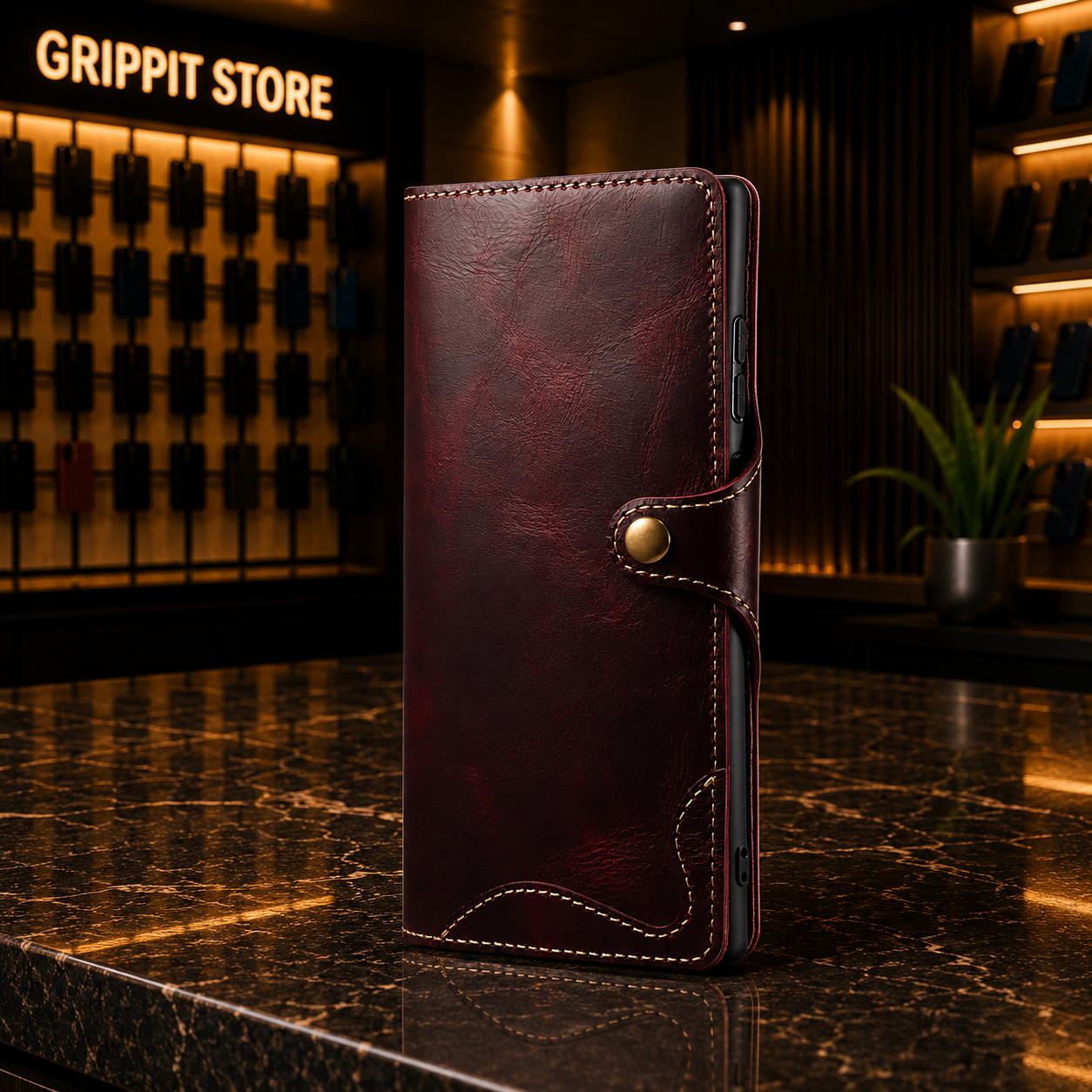 Genuine Leather Wallet Case for Samsung Galaxy S & Note Series