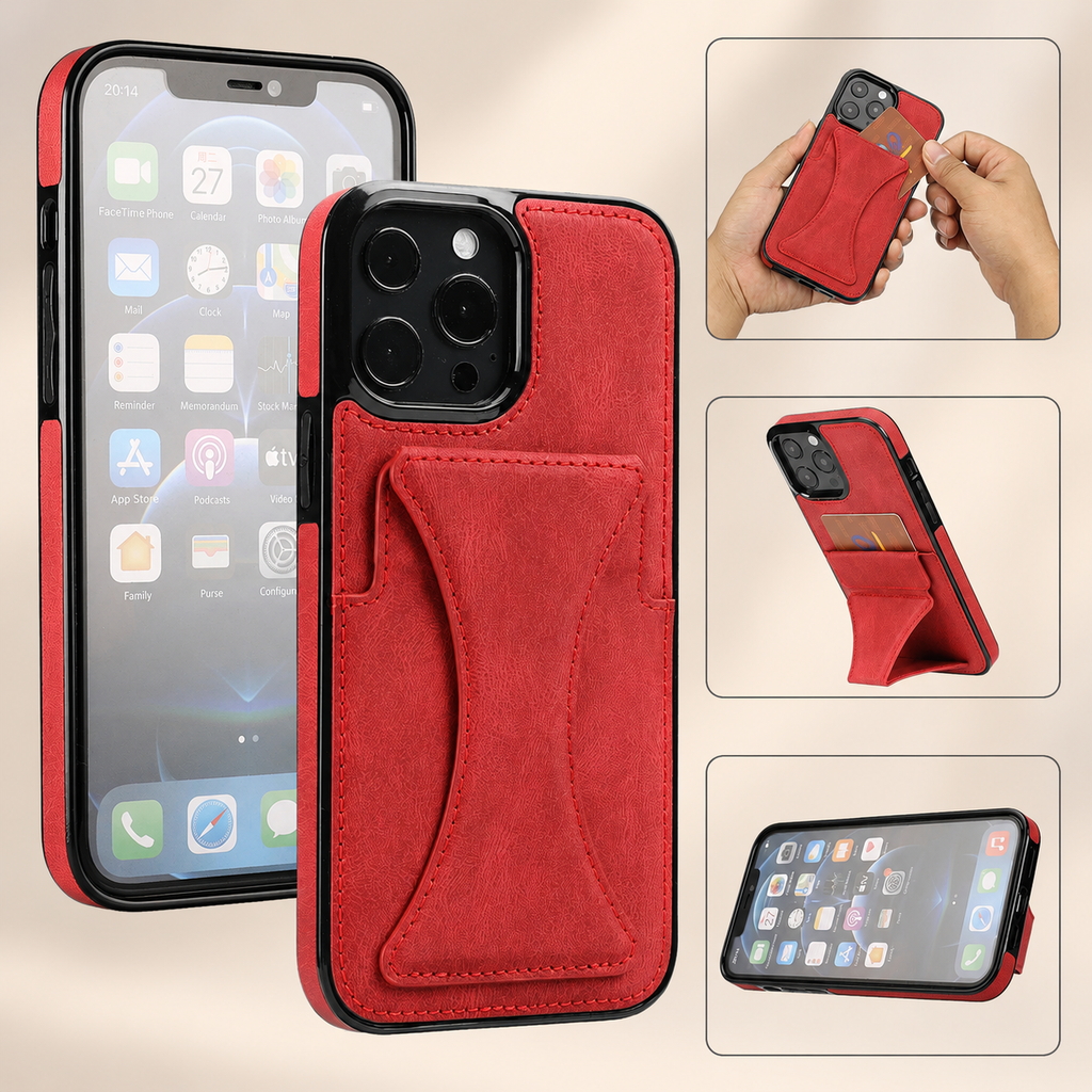 Premium Leather Card Holder Case for iPhone 13 / 12 / 11 Series