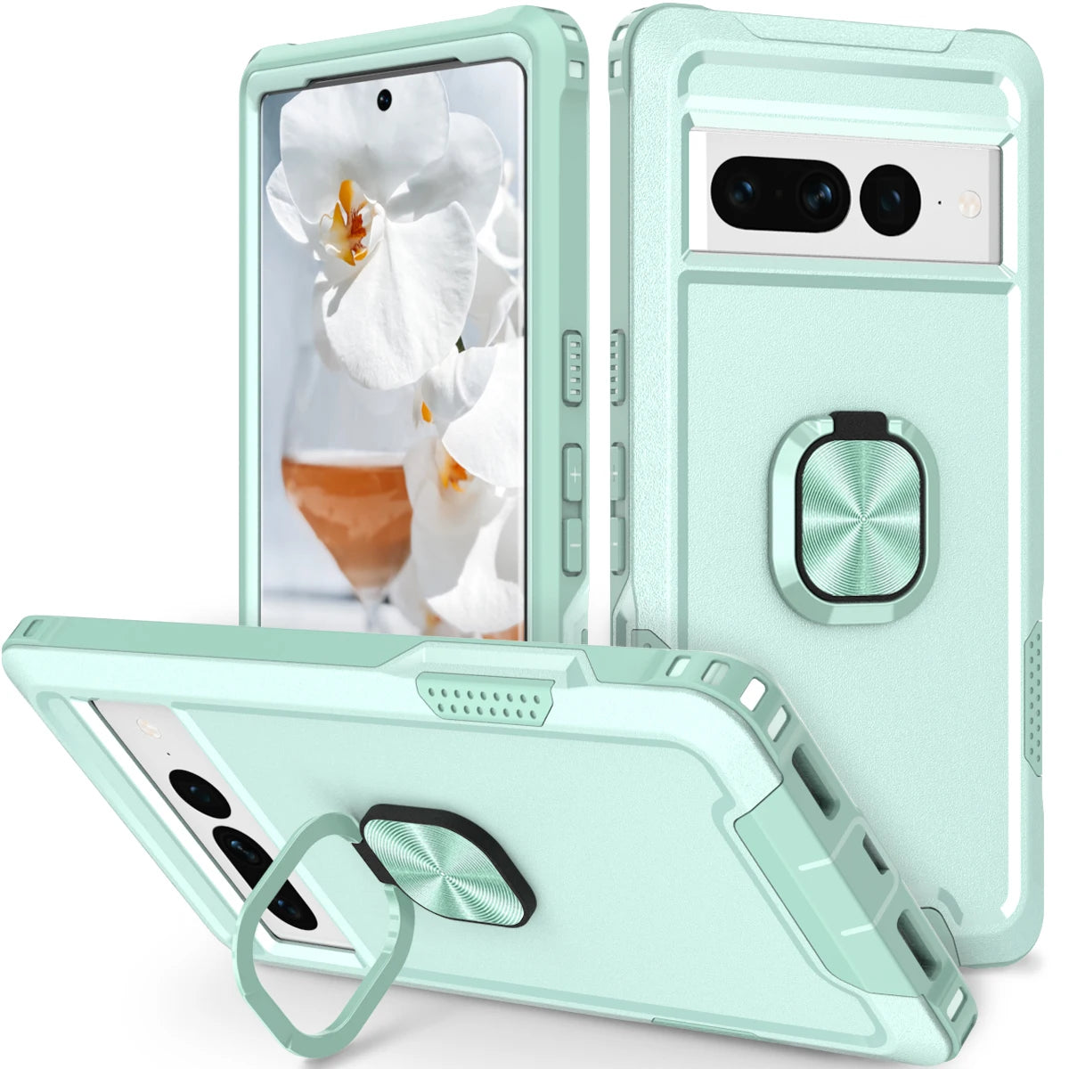 Heavy Duty Ring Kickstand Case for Google Pixel 7/6 Series